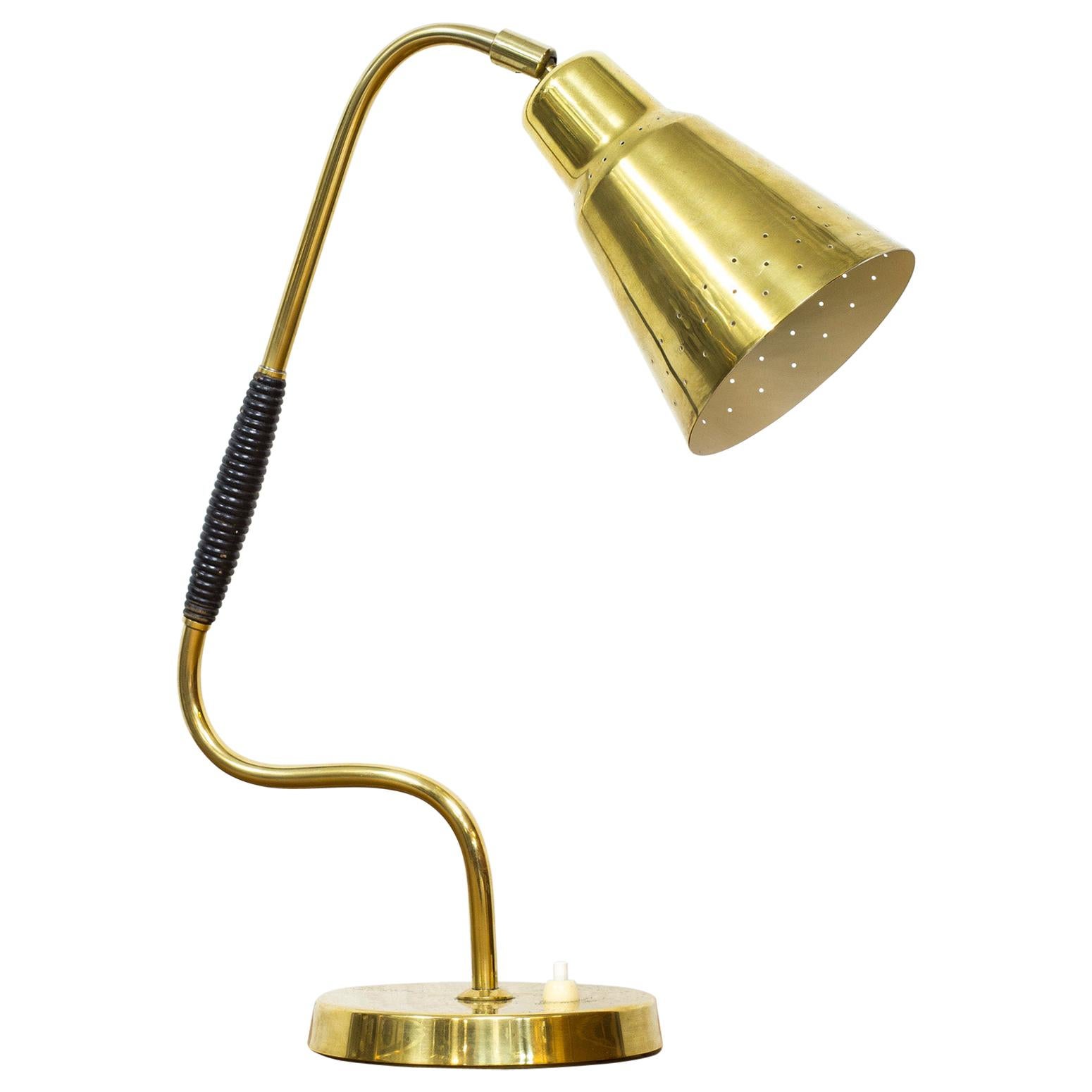 Swedish Brass Table Lamp by Bergboms, Sweden, 1950s