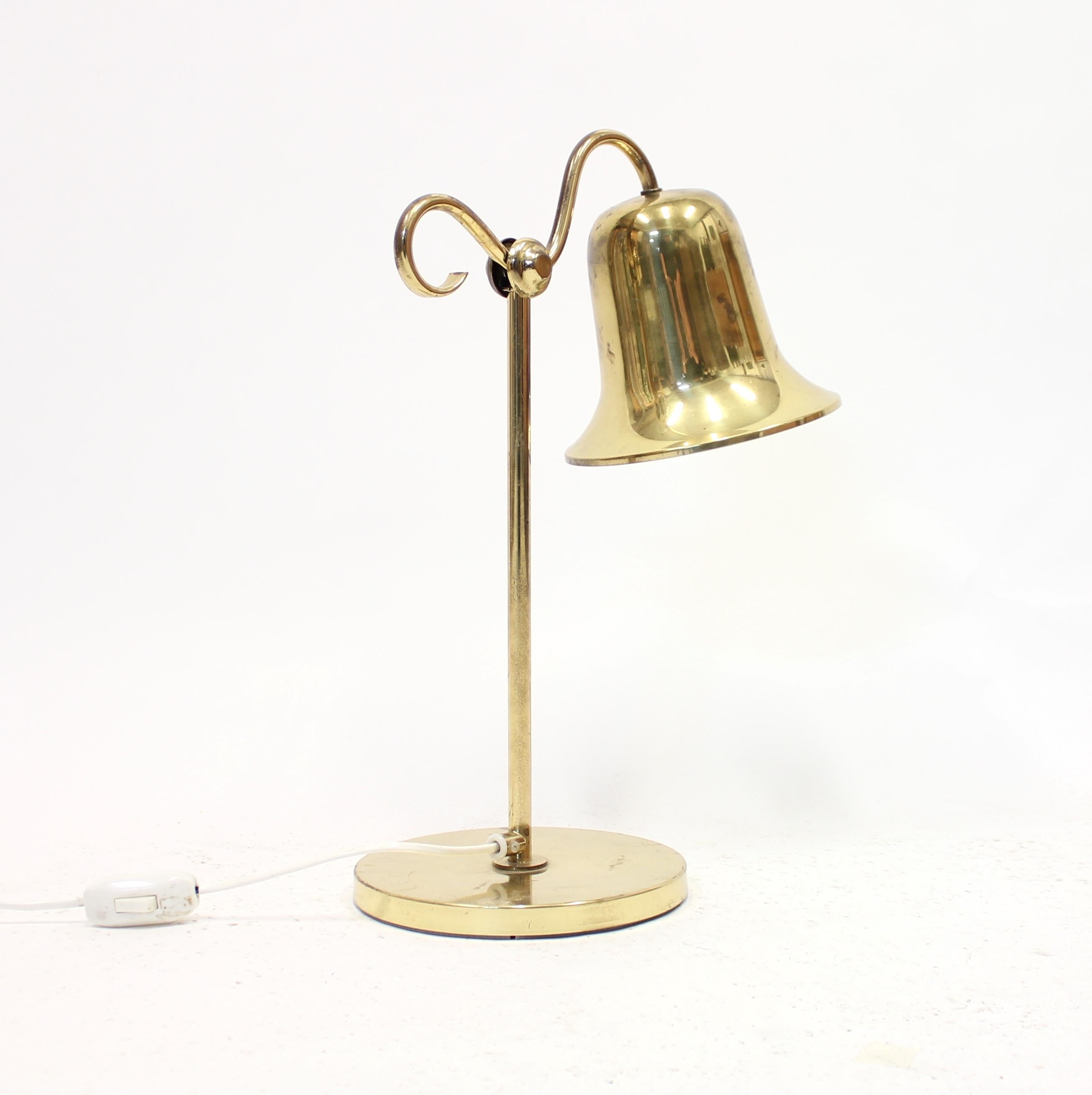 Swedish Brass Table Lamp by Tyringe Konsthantverk, 1970s For Sale 2