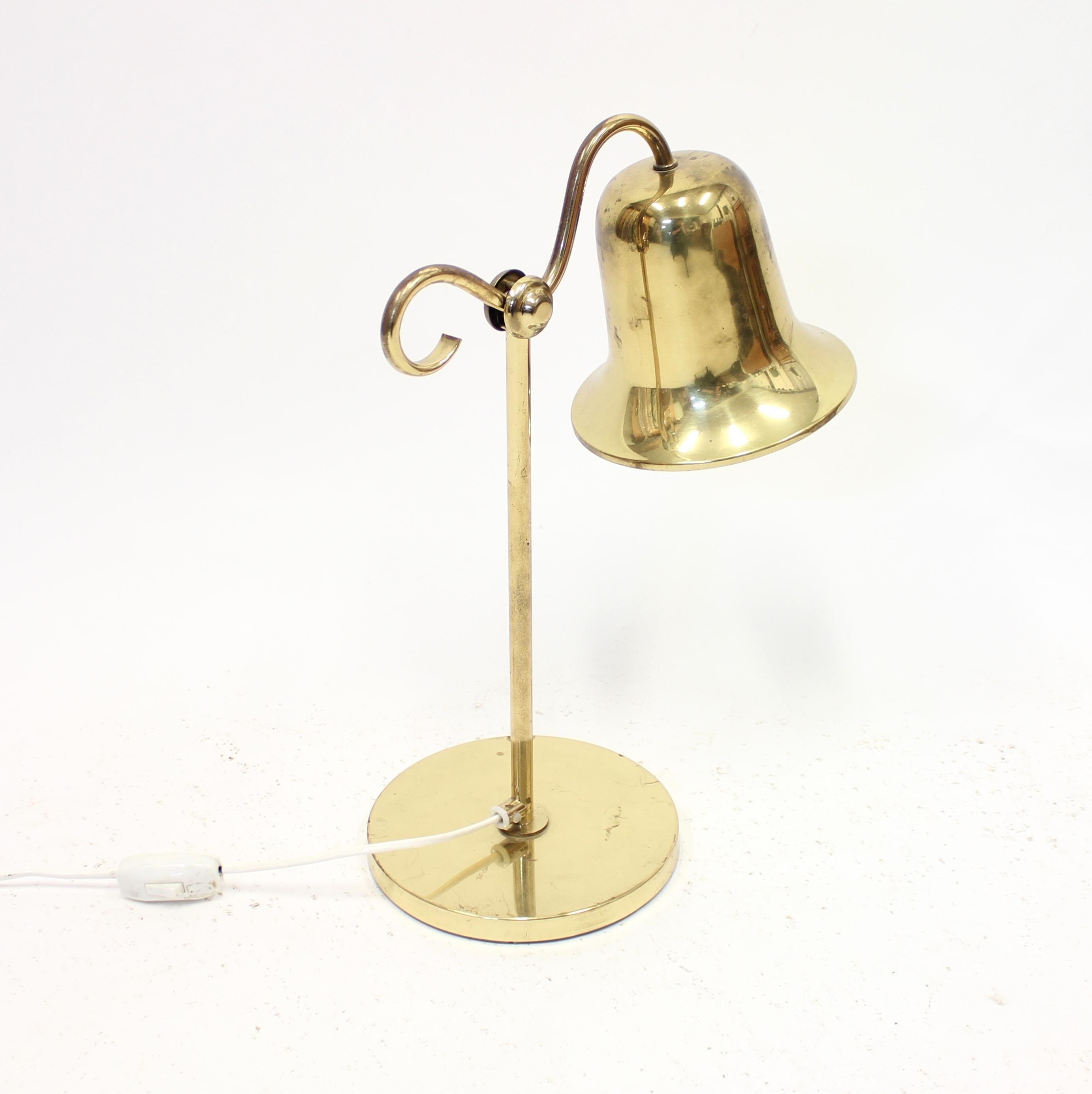 Swedish Brass Table Lamp by Tyringe Konsthantverk, 1970s For Sale 3