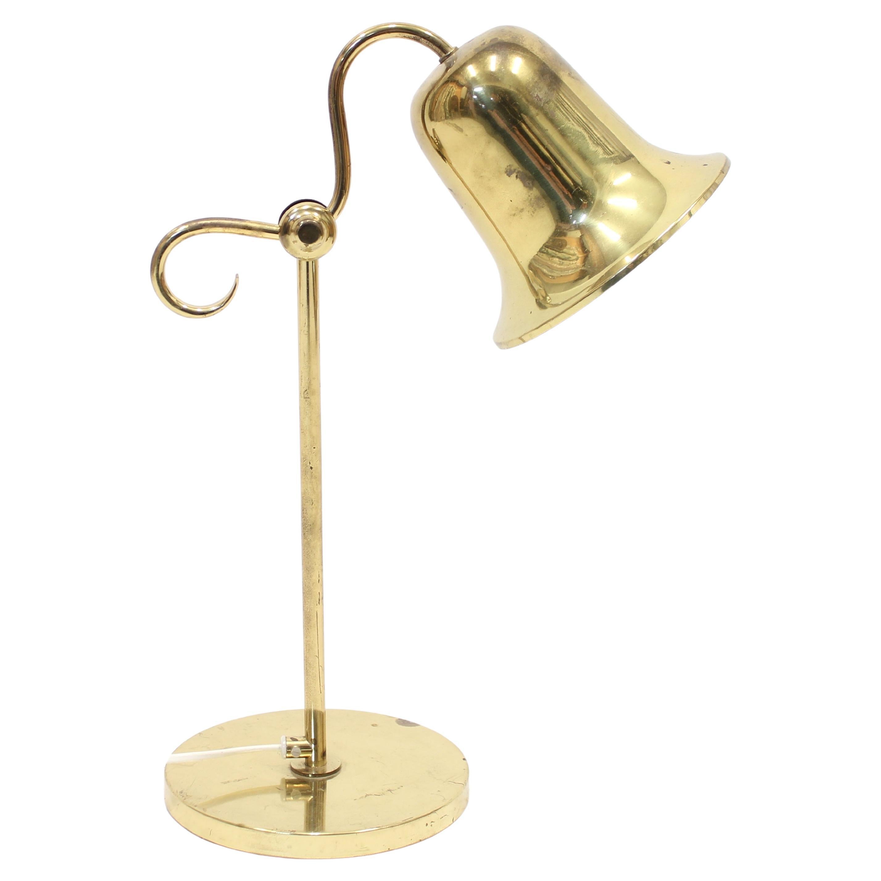 Schwedische Tischlampe aus Messing von Tyringe Konsthantverk, 1970er Jahre im Angebot