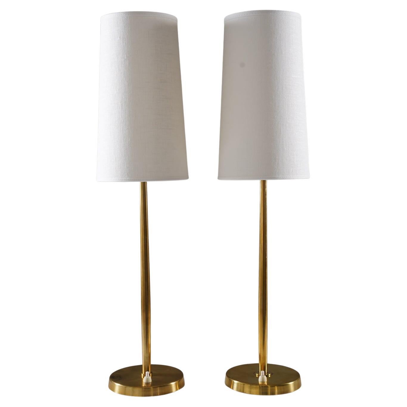 Swedish Brass Table Lamps by Böhlmarks