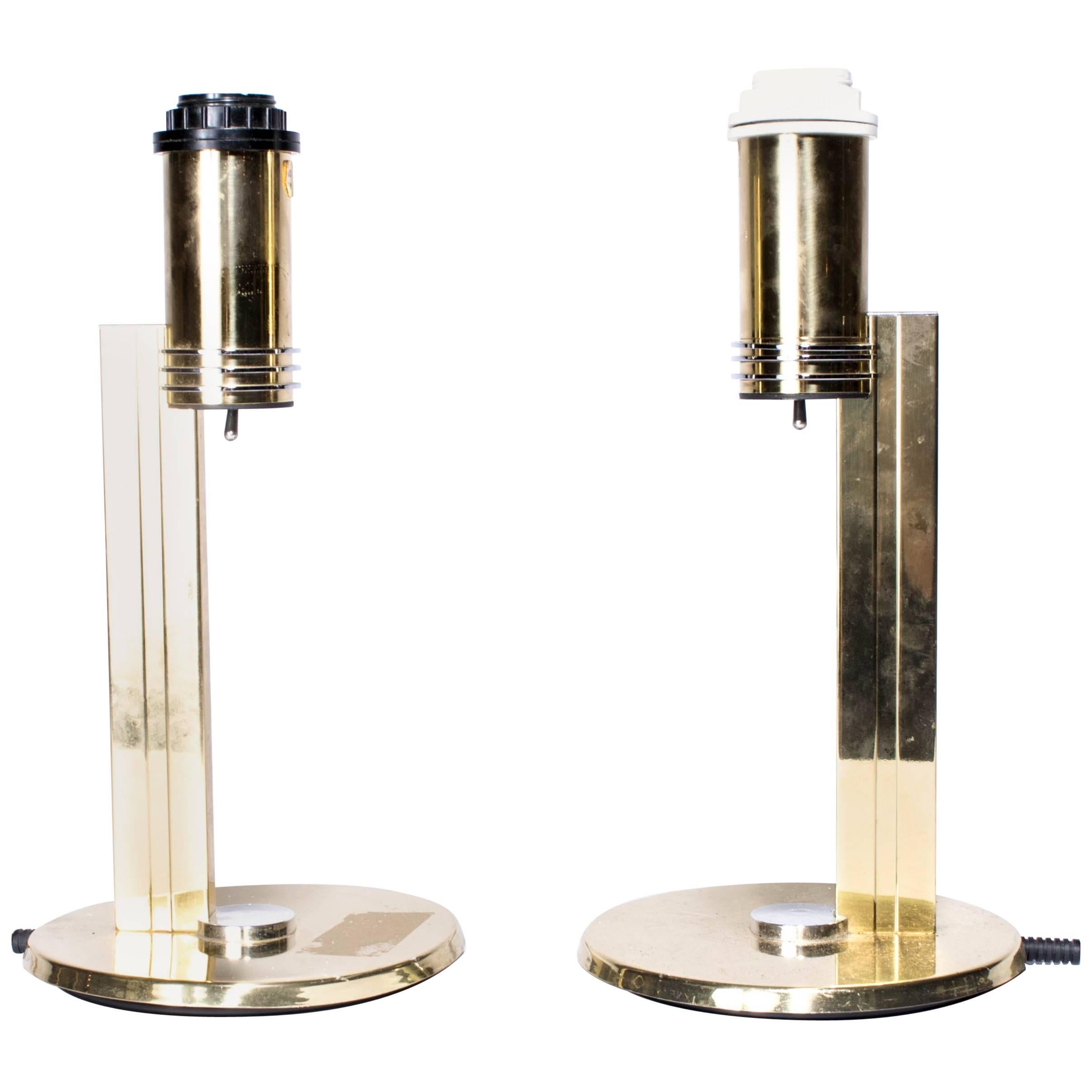 Swedish Brass Table Lamps from 1970s-1980s