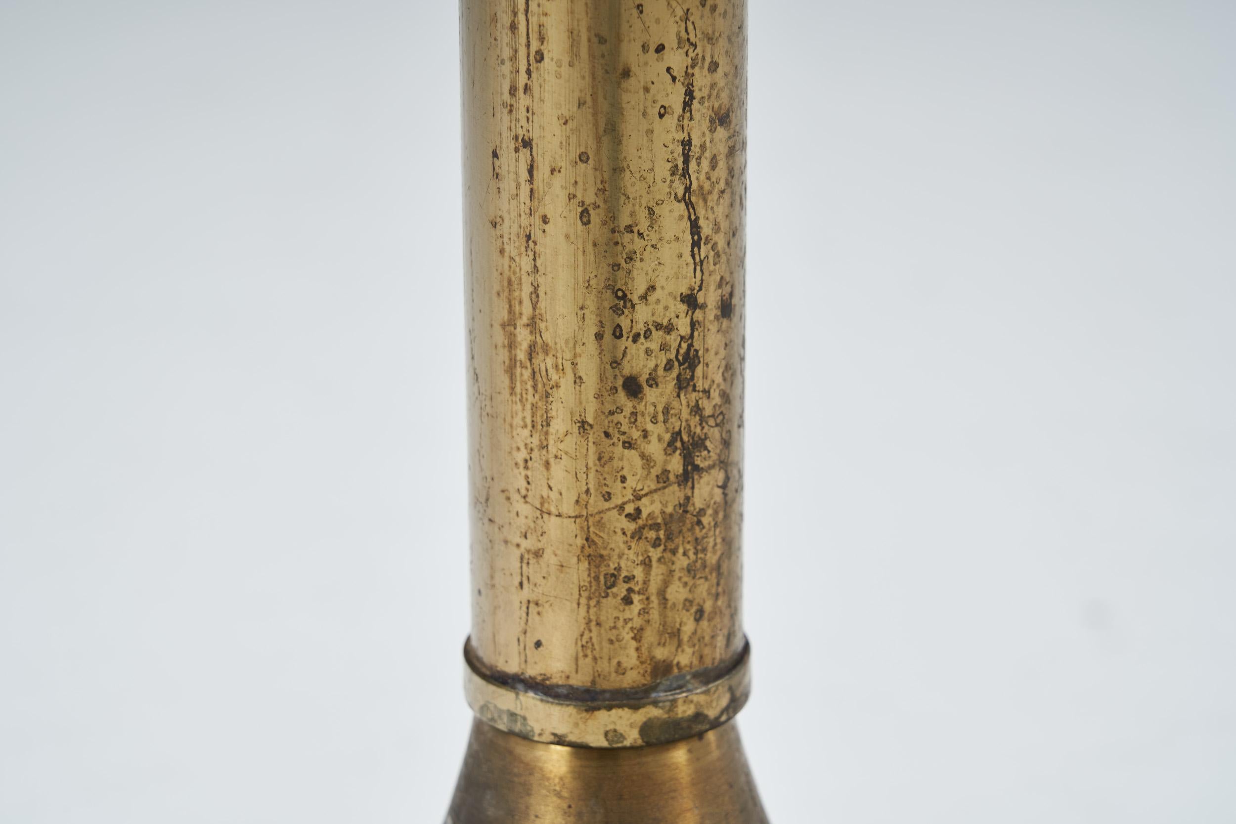 Swedish Brass Torchiere Floor Lamp, Sweden, 1930s 8