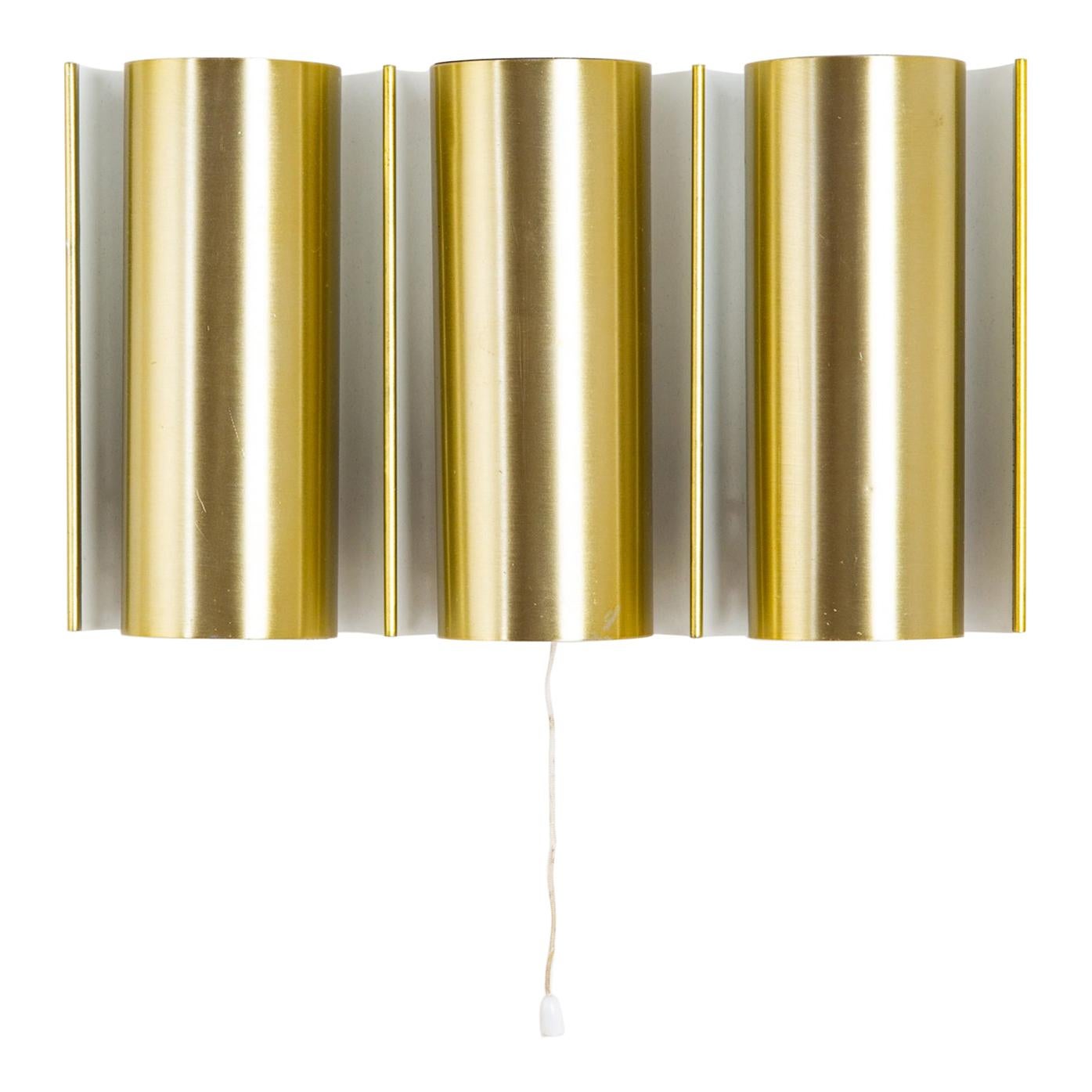 Swedish Brass Wall Lamp in the Style of RAAK For Sale