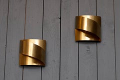 Lampes murales suédoises Band en laiton par Peter Celsing, années 1960