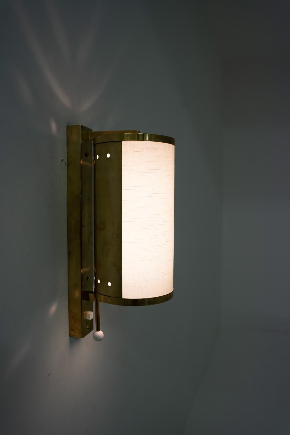 20th Century Swedish Brass Wall Lamps by Boréns For Sale