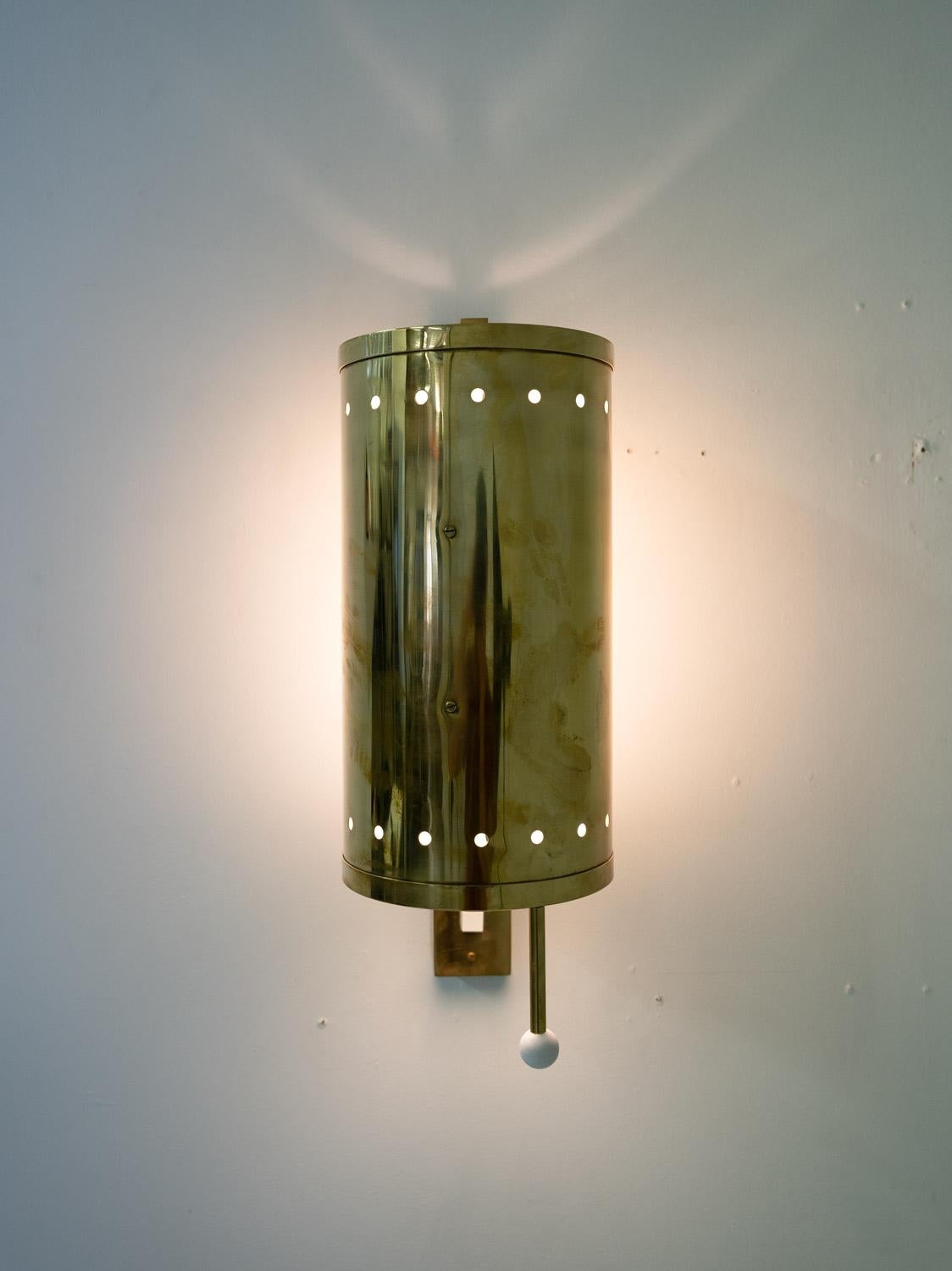 Swedish Brass Wall Lamps by Boréns For Sale 2