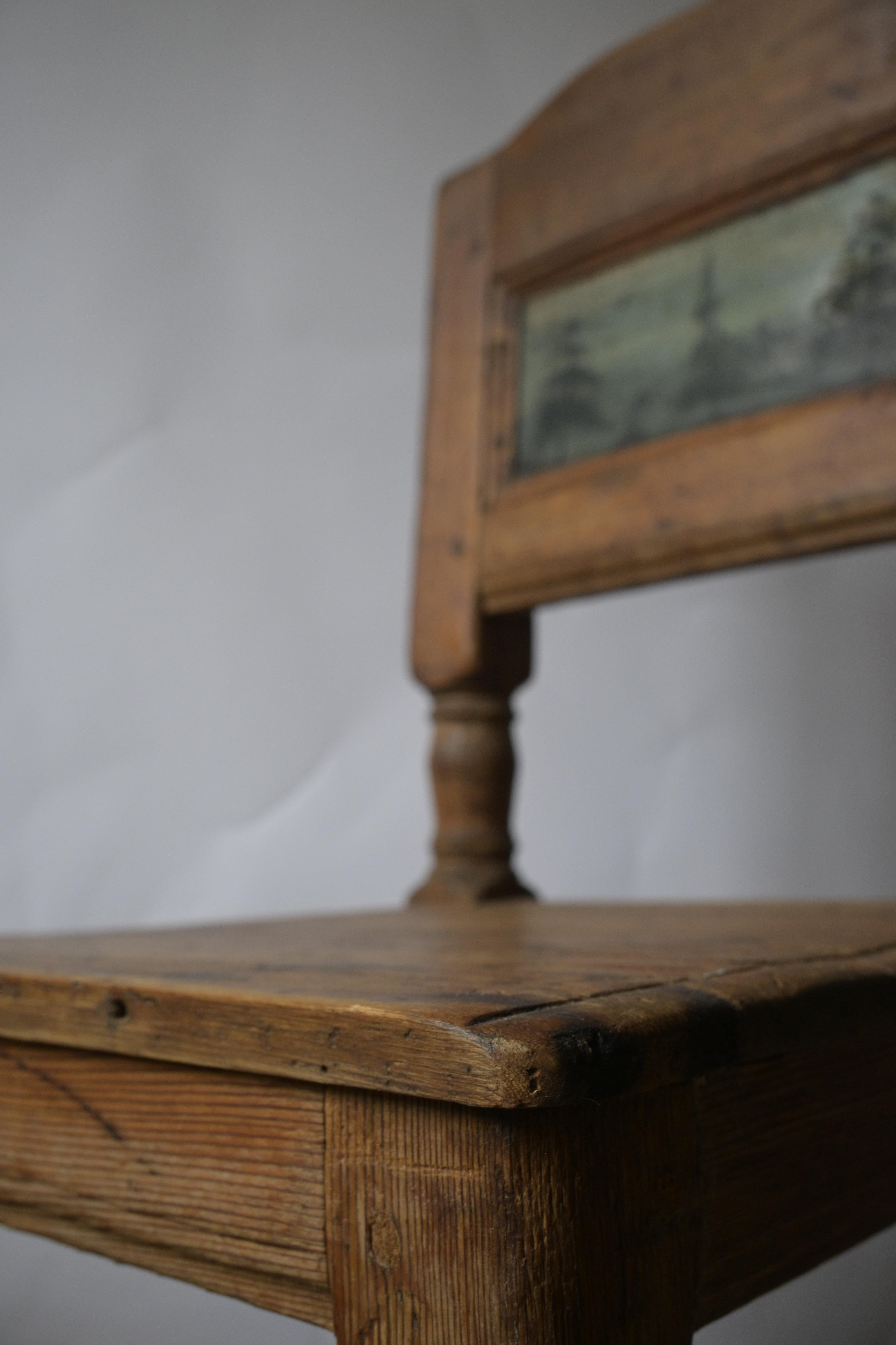 Swedish Brick Chair with Painted Panel, from Dalarna ca 1770–1779 For Sale 4
