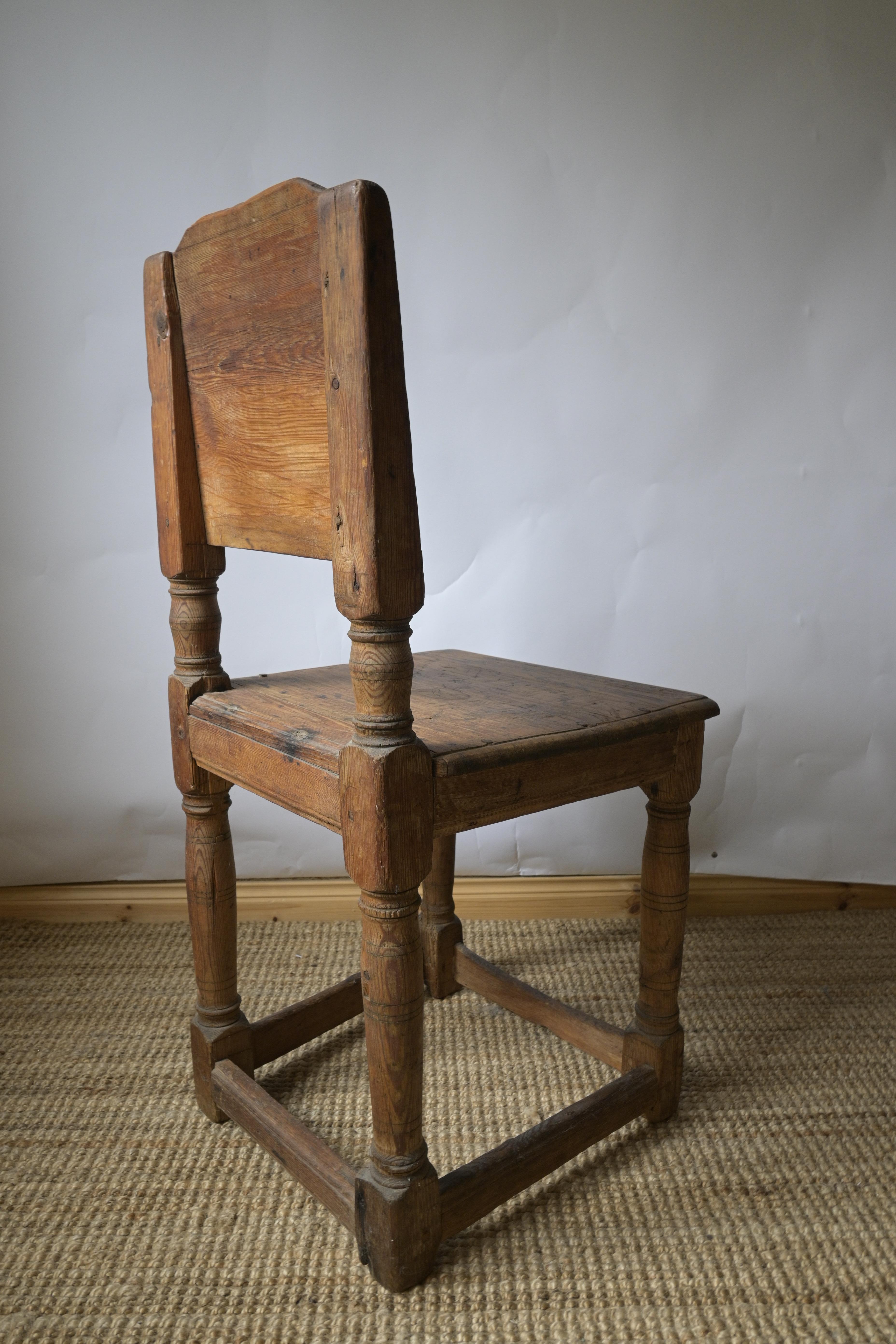 Swedish Brick Chair with Painted Panel, from Dalarna ca 1770–1779 For Sale 6