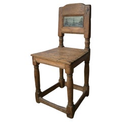 Sedia svedese in mattoni con pannello dipinto, proveniente da Dalarna, 1770-1779 ca.