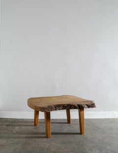 Swedish Brutalist Tree Trunk Coffee Table in Pine