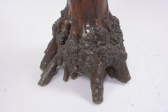 Swedish Brutalist Tree Trunk Coffee Table, nice patina 1940s Handmade Unique