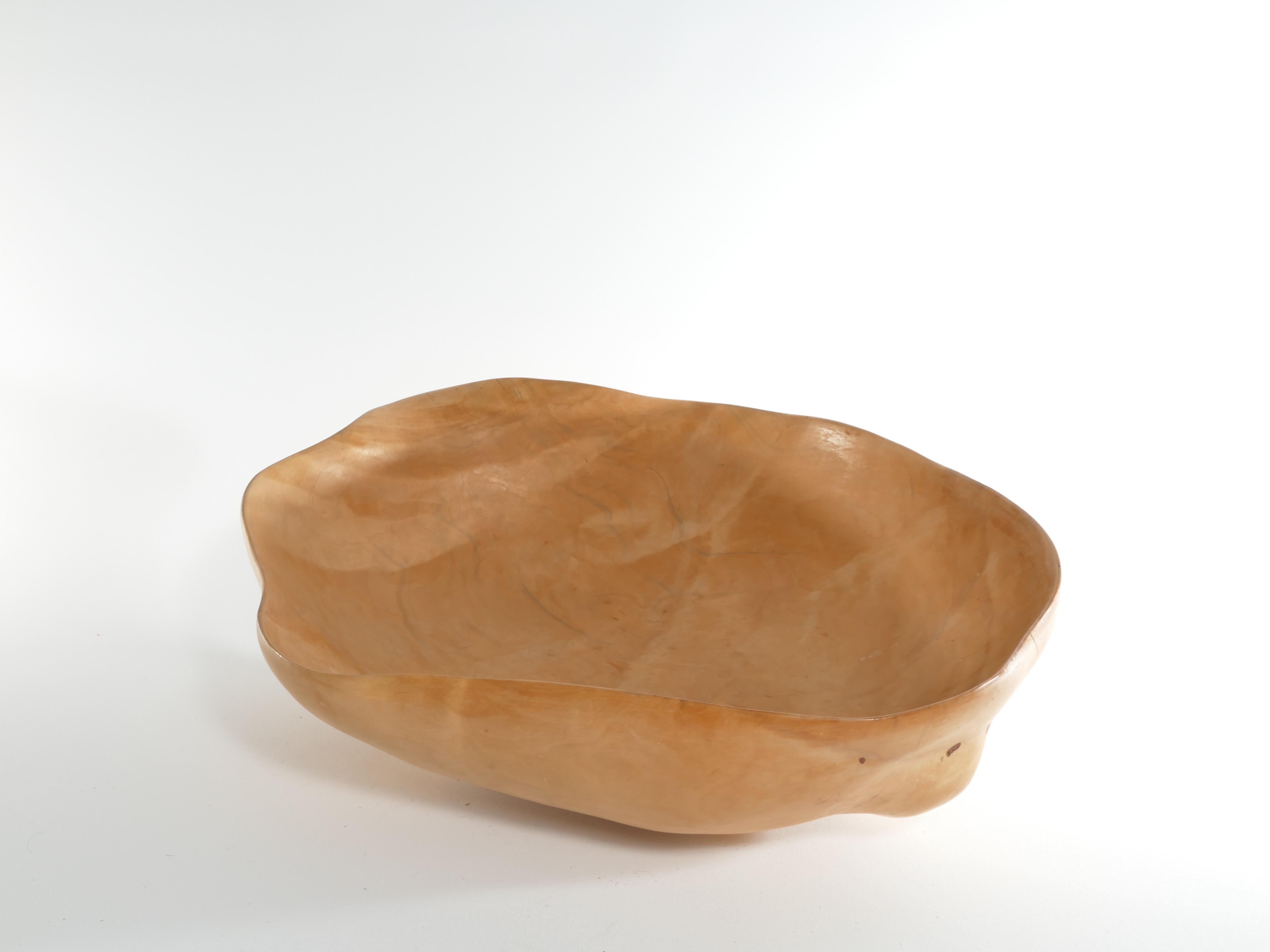 Swedish Burl Wood Bowl, Signed TN 1980 In Good Condition For Sale In Grythyttan, SE
