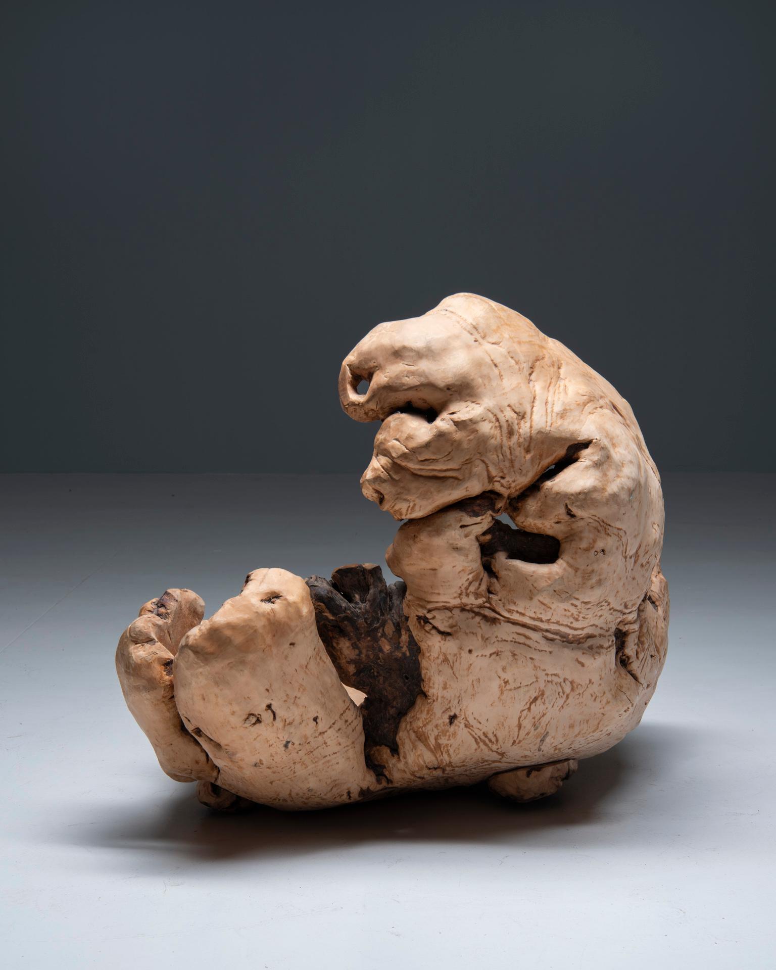Swedish Burl Wood Sculpture For Sale 7