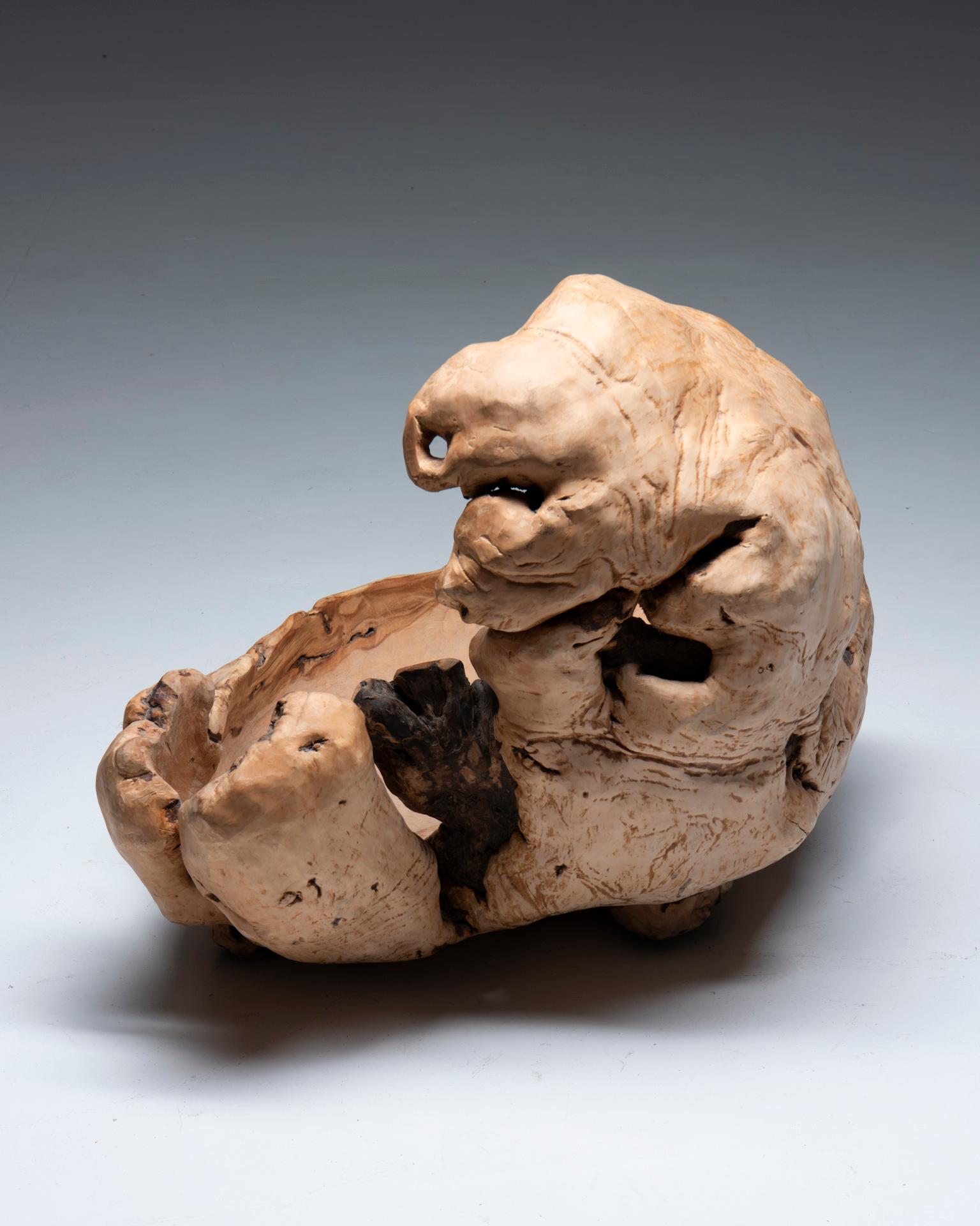 Swedish Burl Wood Sculpture For Sale 8