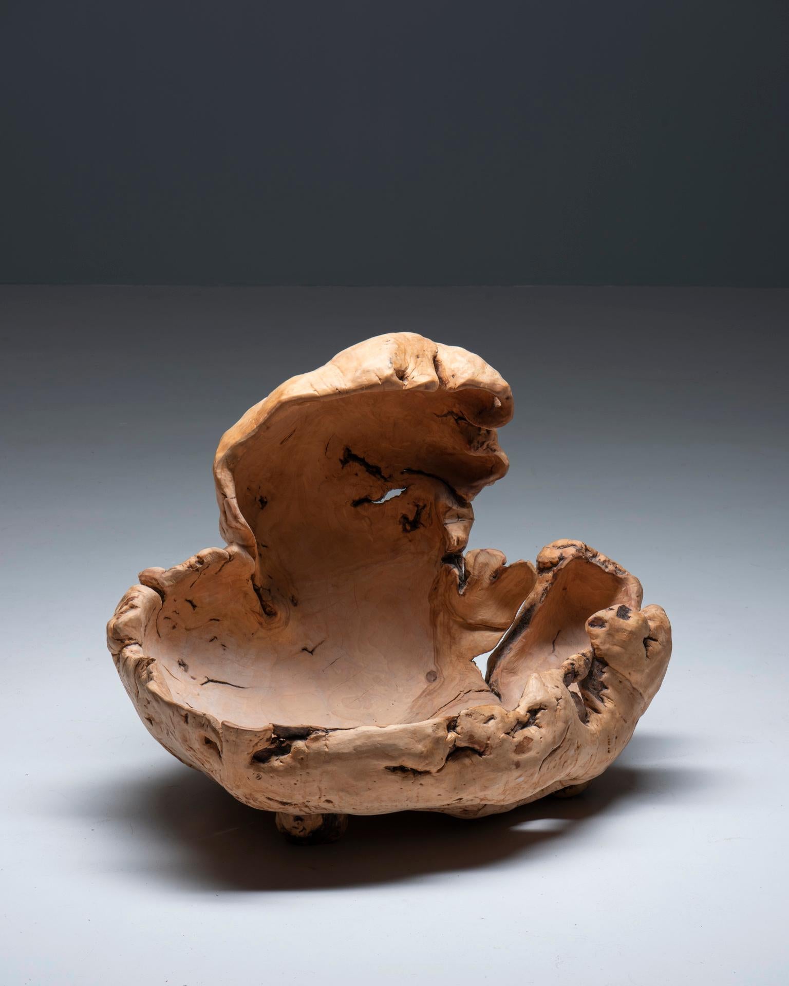 Mid-Century Modern Swedish Burl Wood Sculpture For Sale