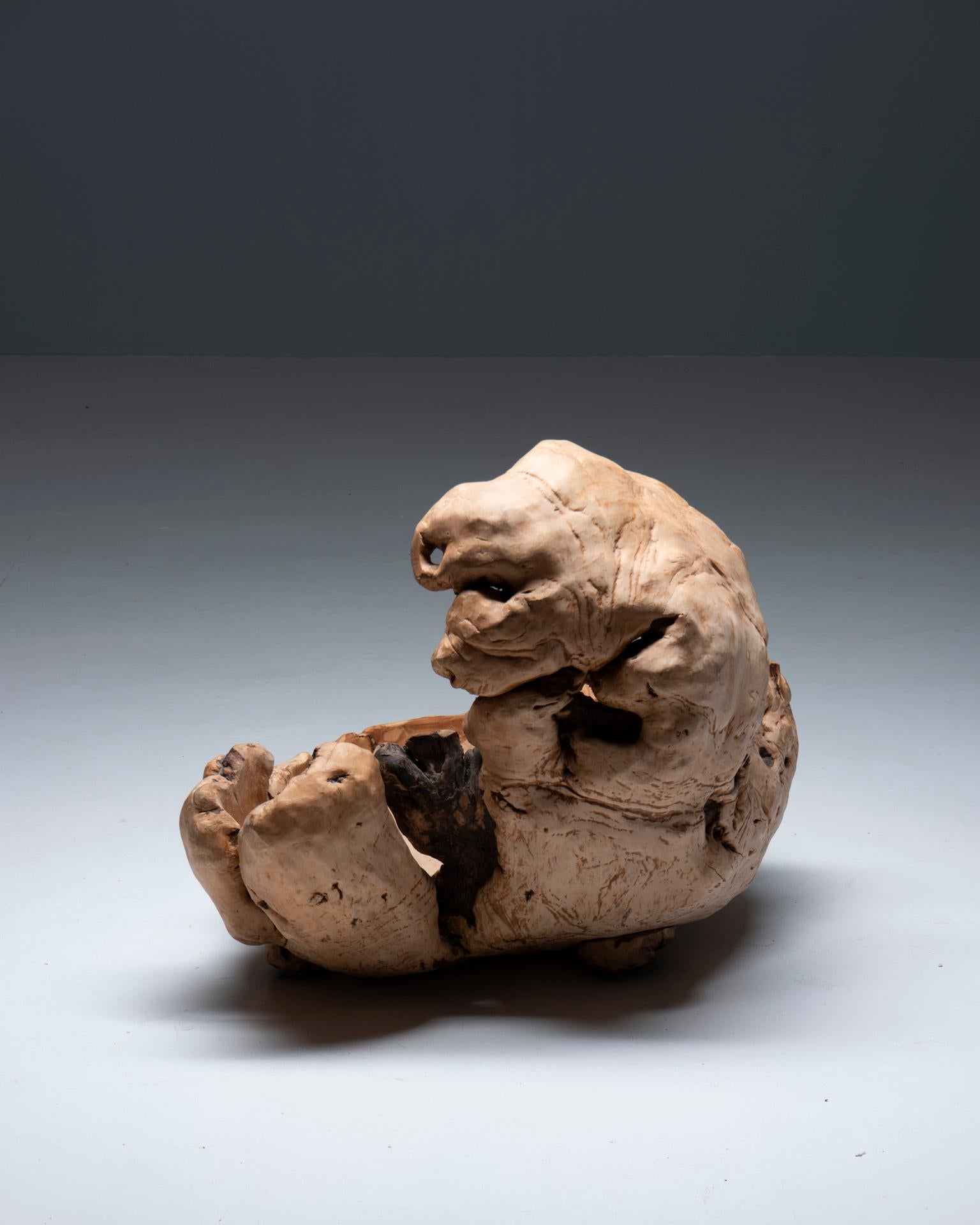 Swedish Burl Wood Sculpture In Good Condition For Sale In Antwerpen, BE