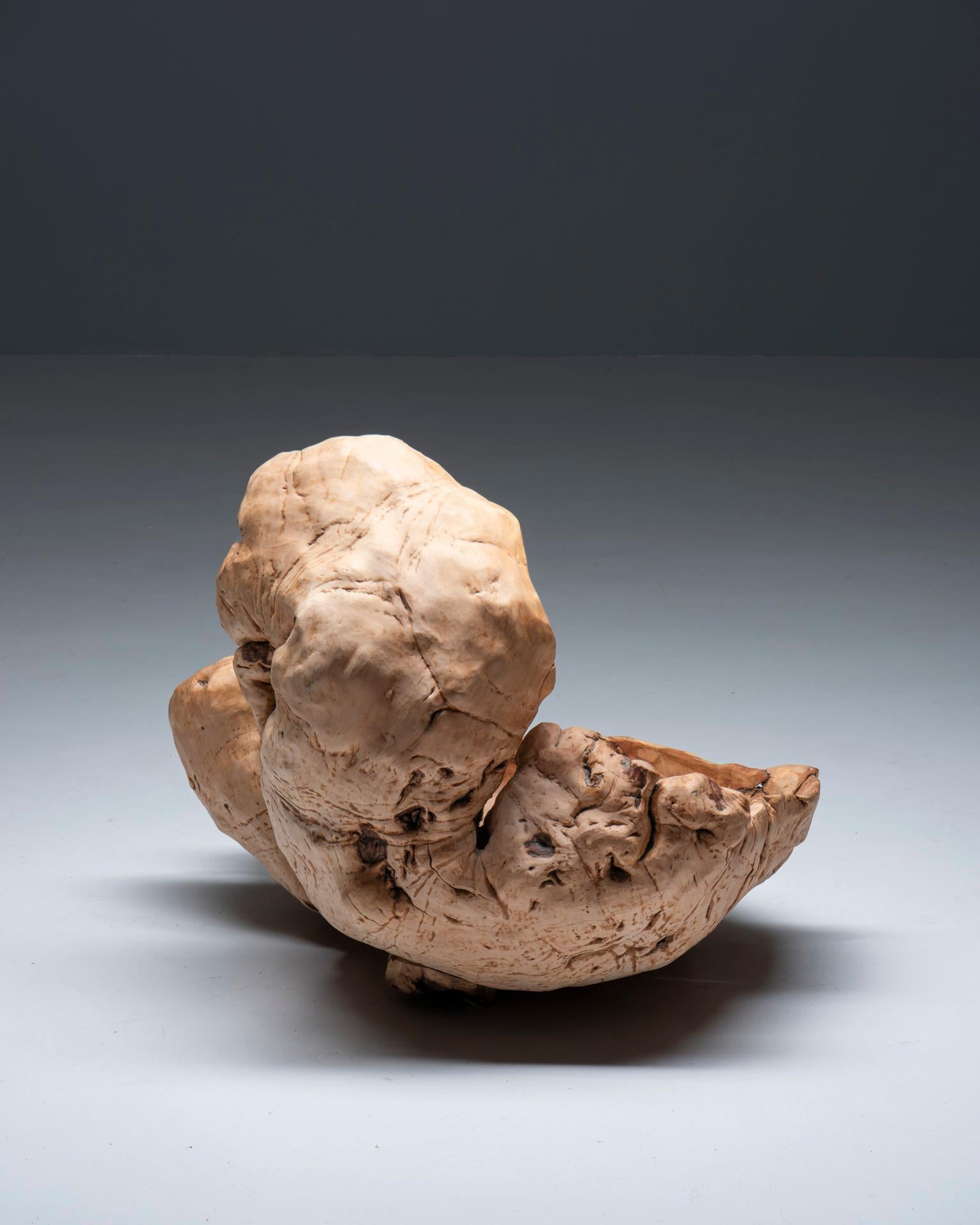 Swedish Burl Wood Sculpture For Sale 1