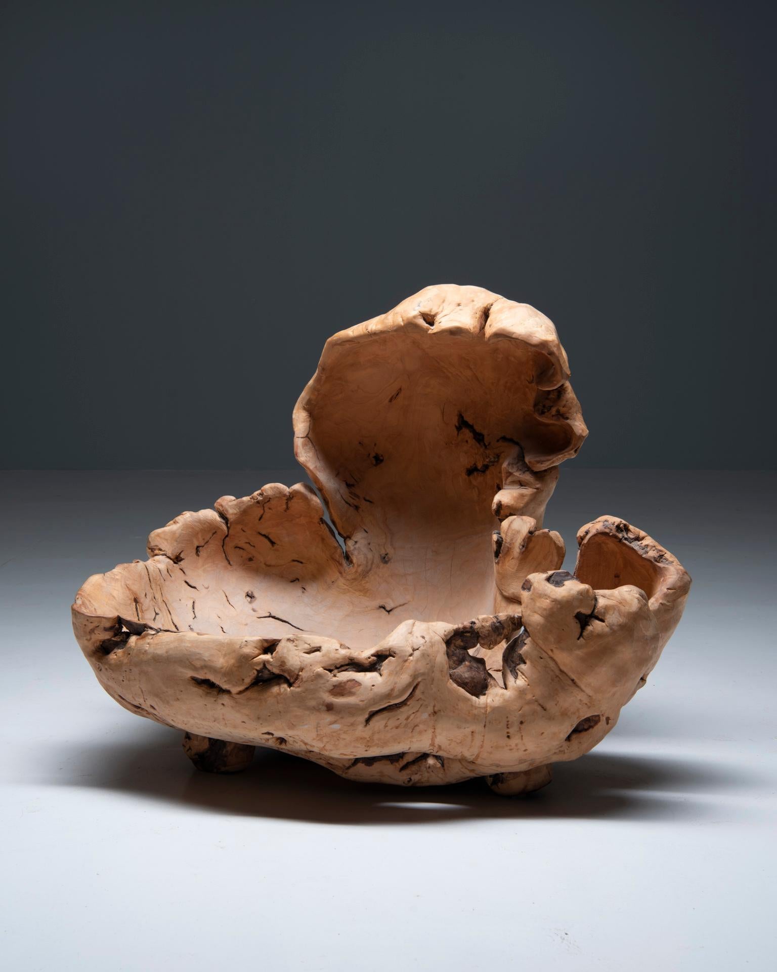 Swedish Burl Wood Sculpture For Sale 2