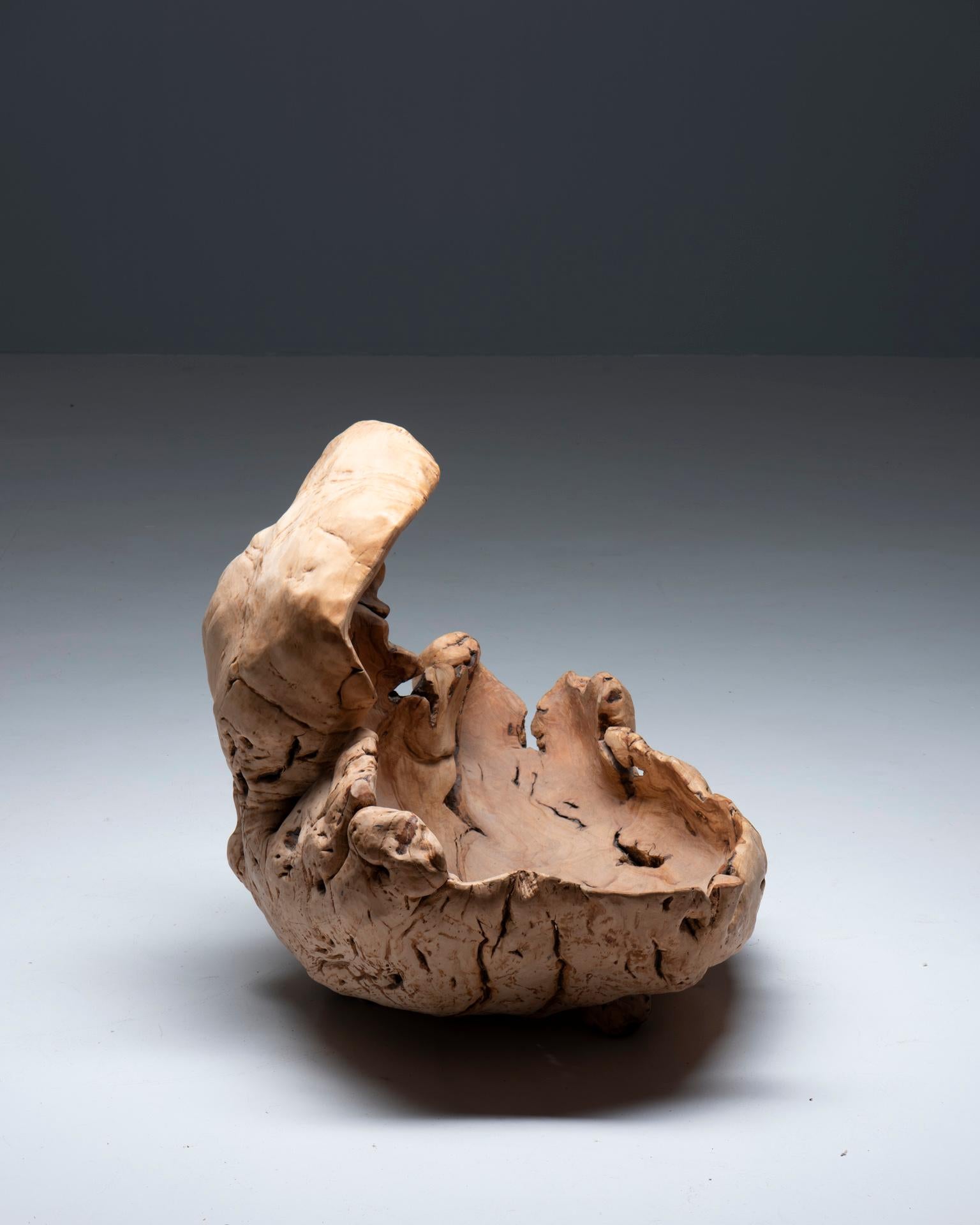 Swedish Burl Wood Sculpture For Sale 3