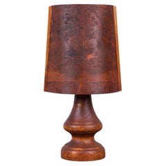 Swedish Burl Wood Table Lamp