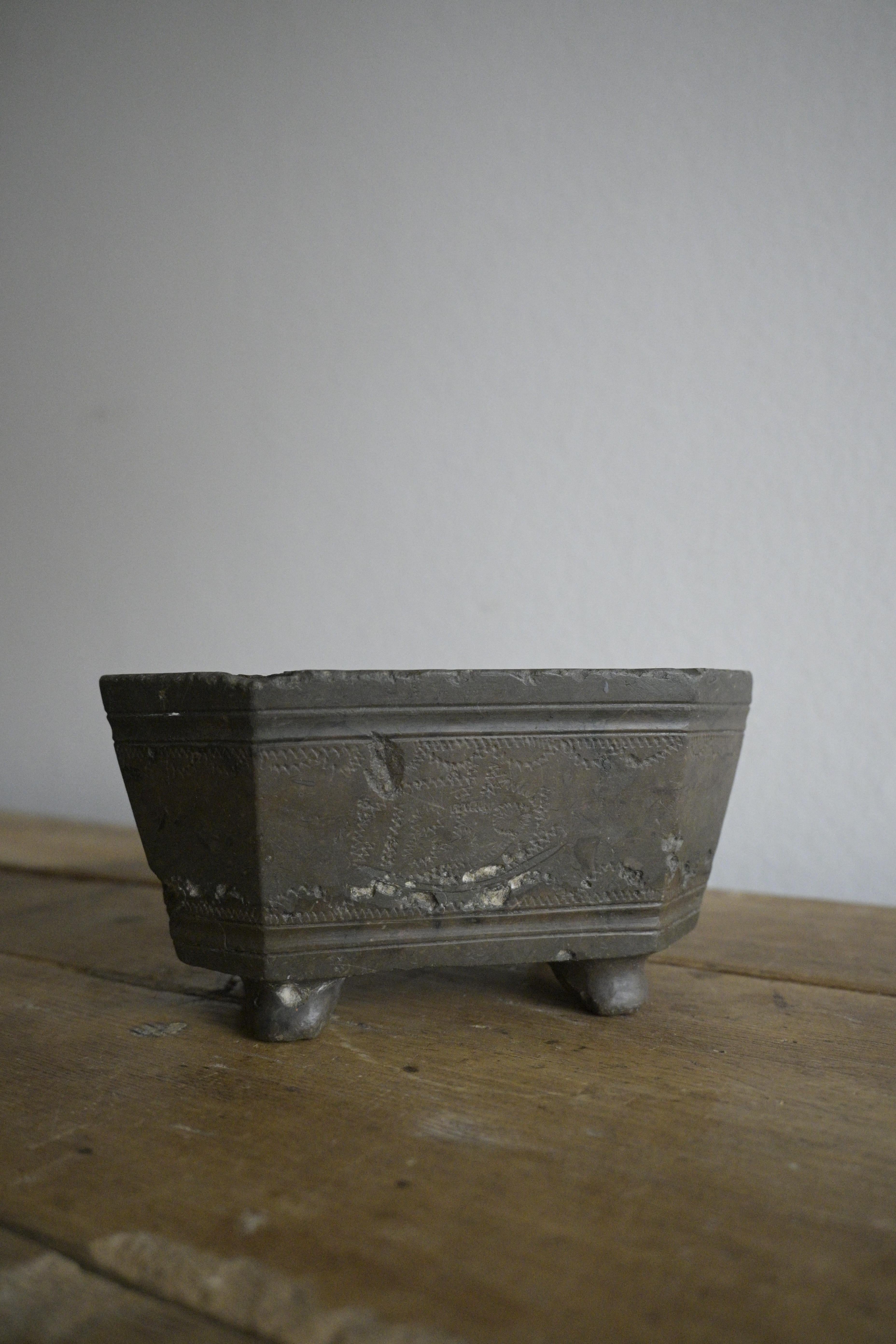 Mid-19th Century Swedish Limestone Butter Box dated 1859 For Sale