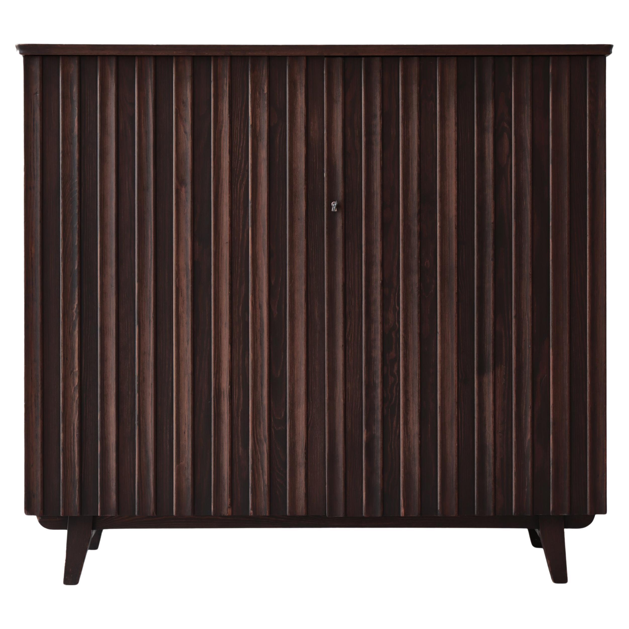 Swedish Cabinet in Stained Pinewood by Göran Malmvall for Svensk Fur, 1940s
