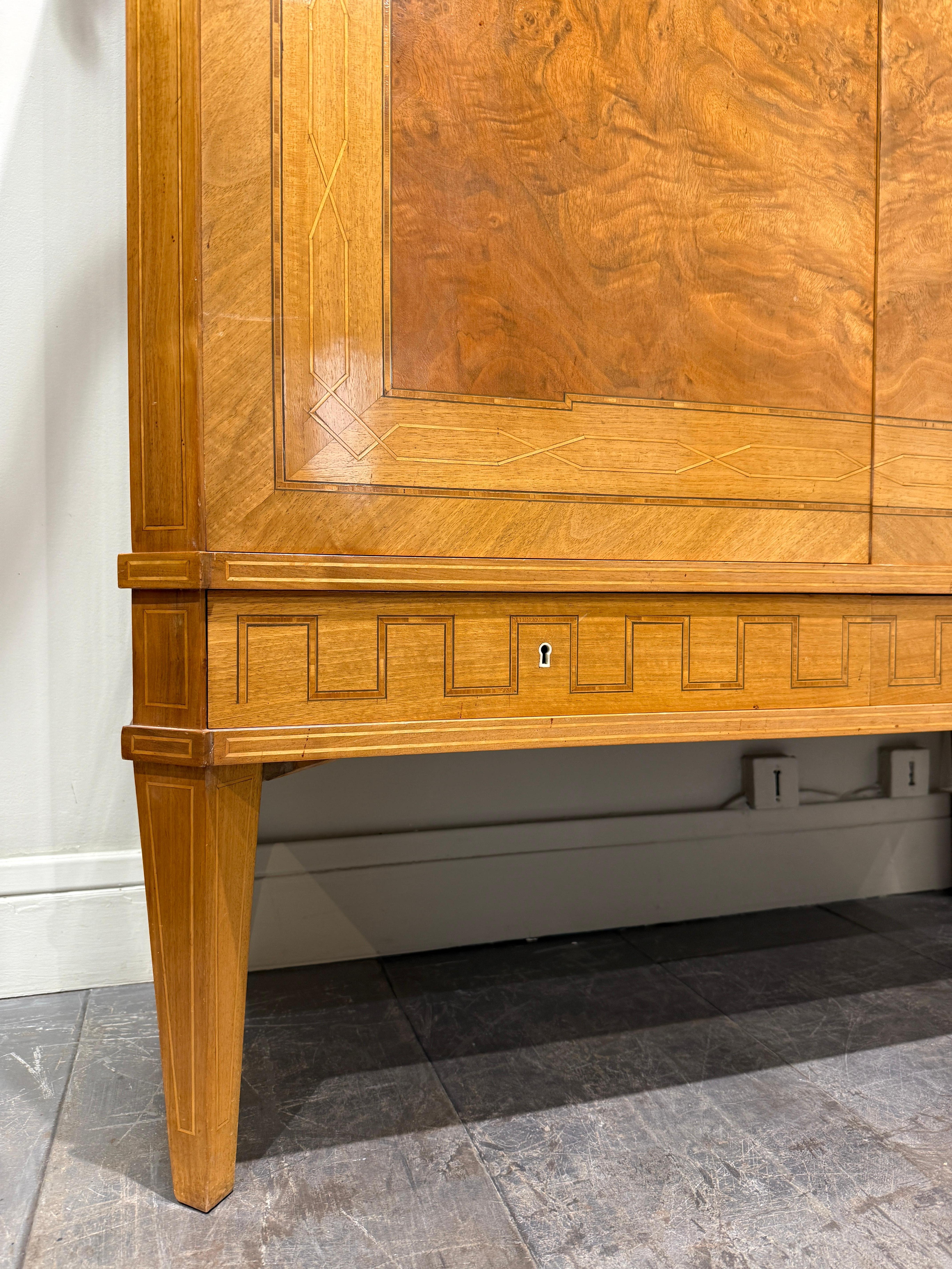 Mid-20th Century Swedish cabinet venneered in birch circa 1940 For Sale