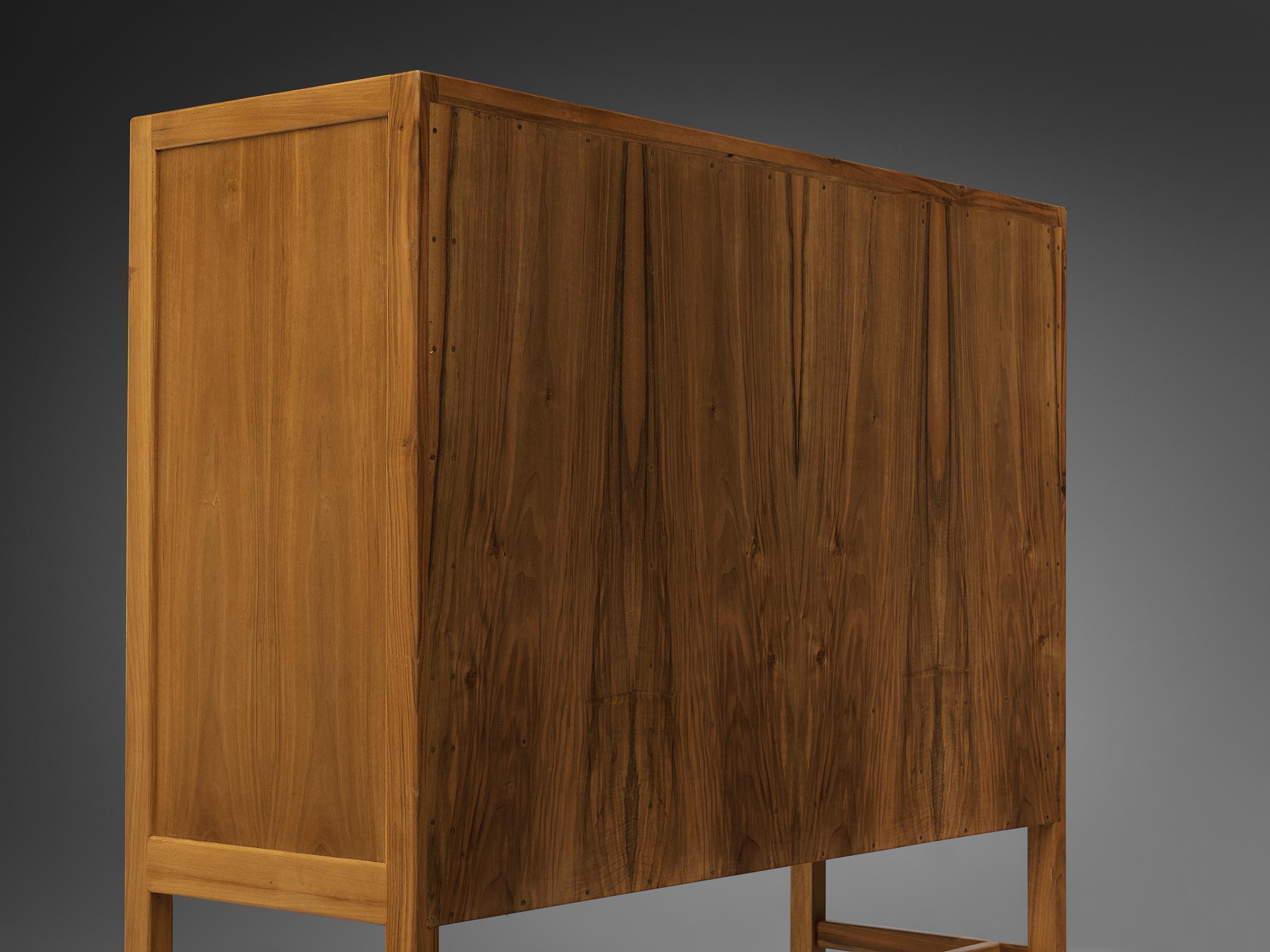 Swedish Cabinet with Geometrical Inlays in Walnut and Rosewood 7