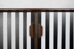 Swedish Cabinet with Labyrinth Op-Art Pattern, 1950s