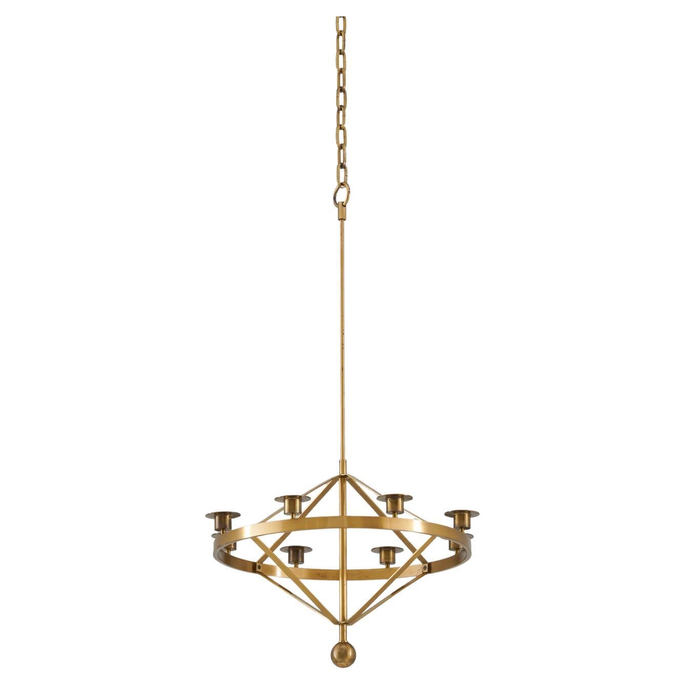 Swedish Candle Chandelier by Sigurd Persson