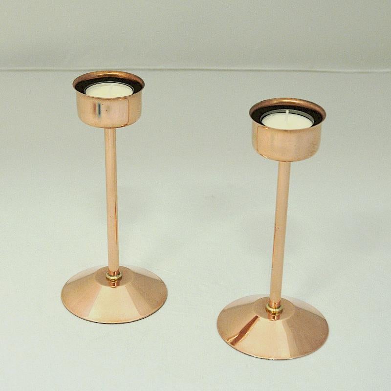 Swedish Candle Holder Pair with Coloured Glassdomes by Gnosjö Konstmide, 1960s 4