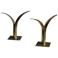 Swedish, Candlesticks, Brass, Sweden, 1950s