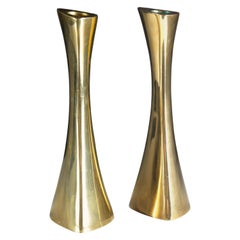 Swedish Candlesticks in Solid Brass by BCA Eskilstuna