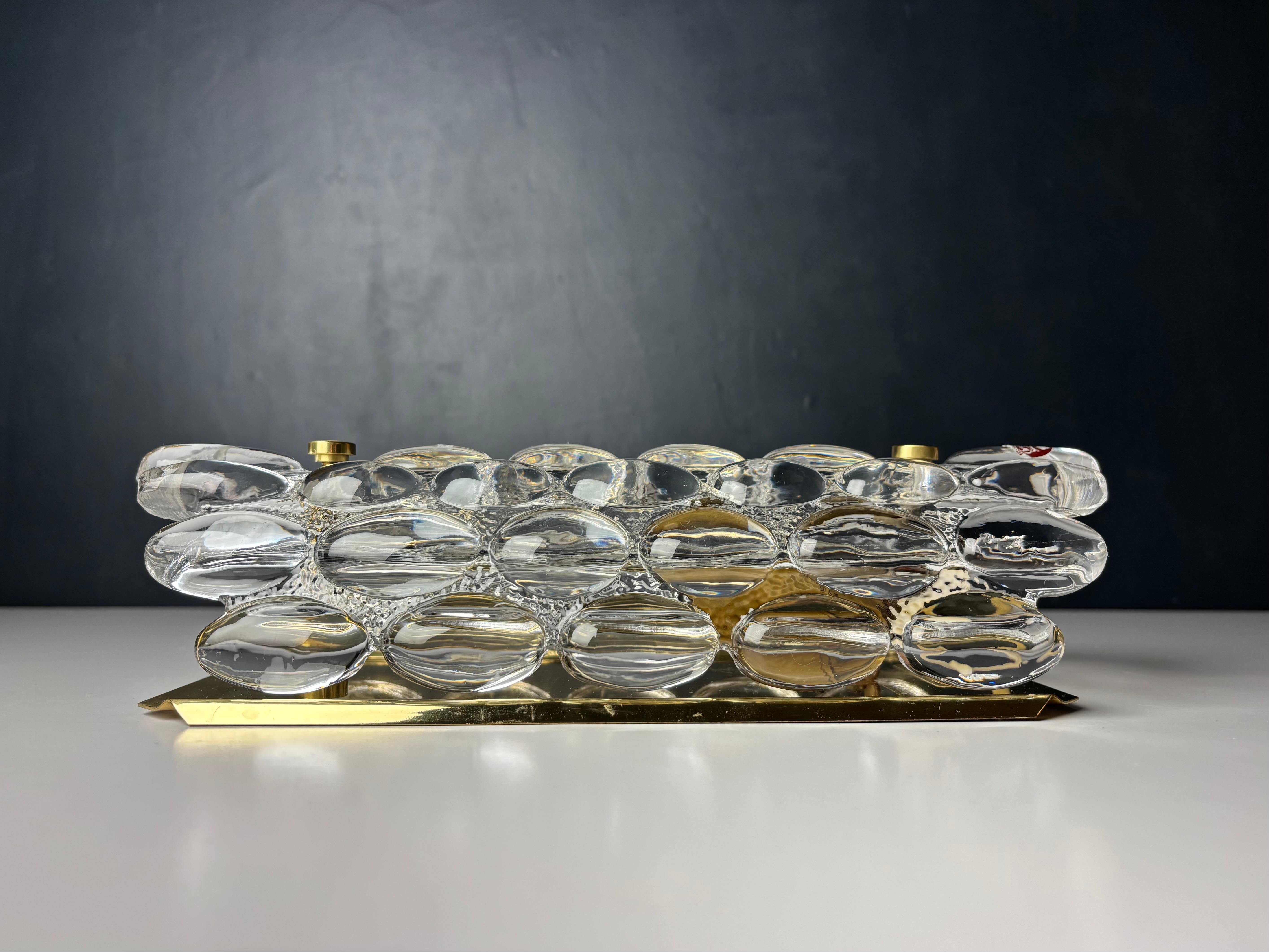 Suédois Carl Fagerlund pour Orrefors, applique en cristal à bulles, années 1950 en vente