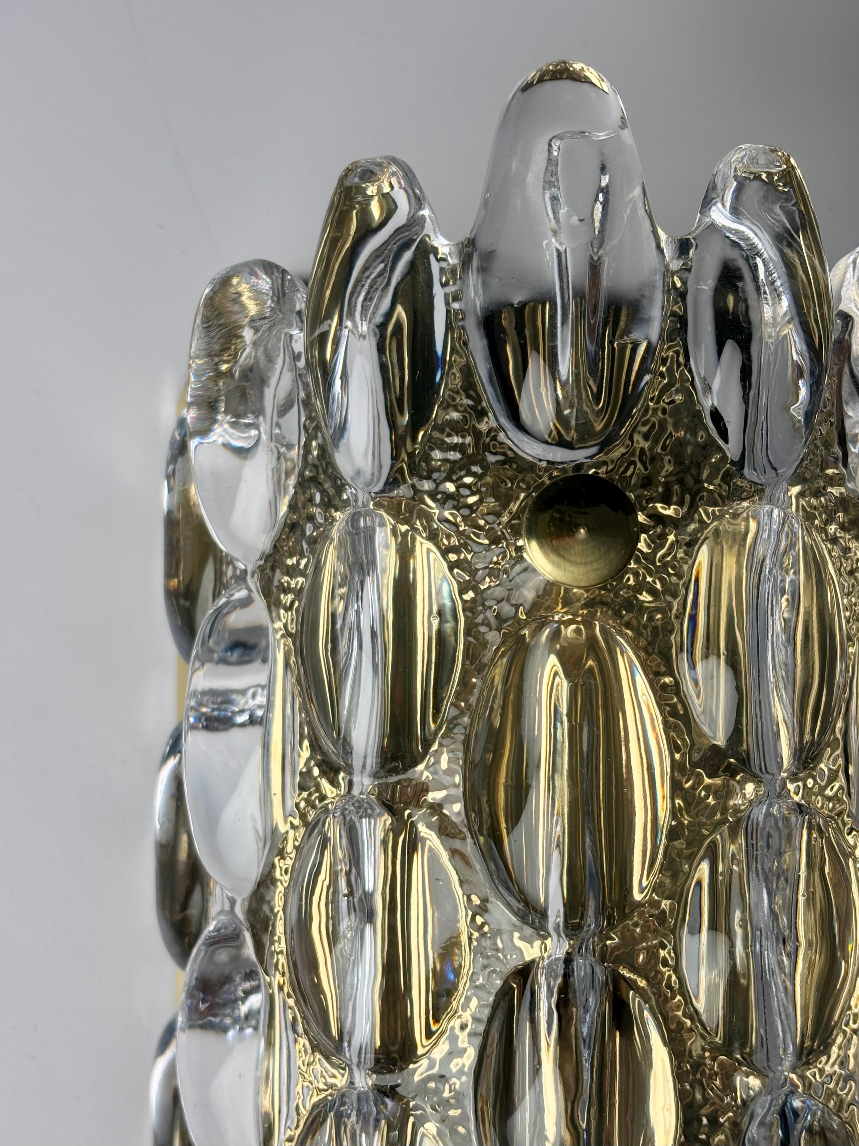 Carl Fagerlund pour Orrefors, applique en cristal à bulles, années 1950 en vente 1