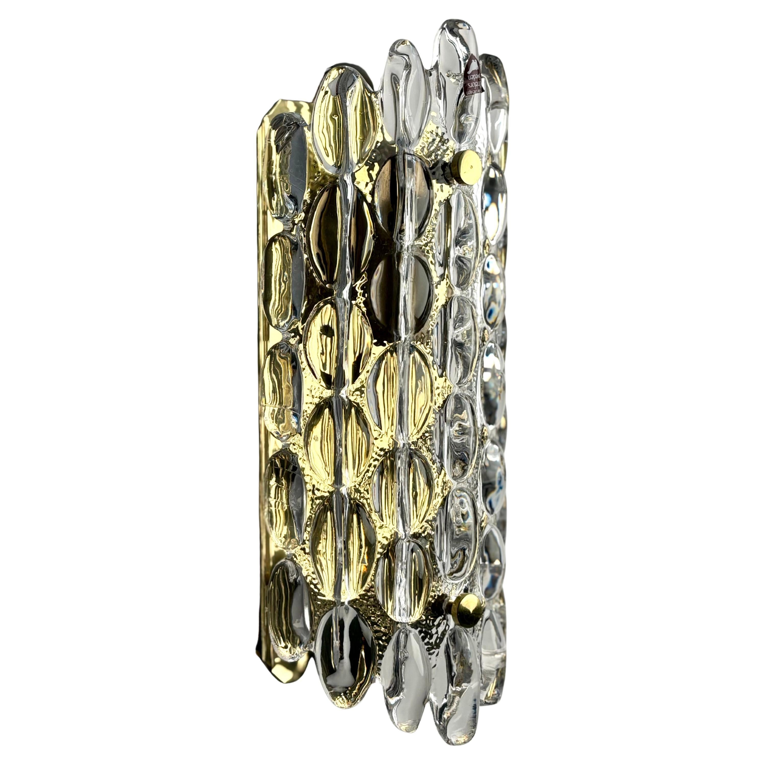 Carl Fagerlund for Orrefors Bubble Crystal Sconce, 1950s
