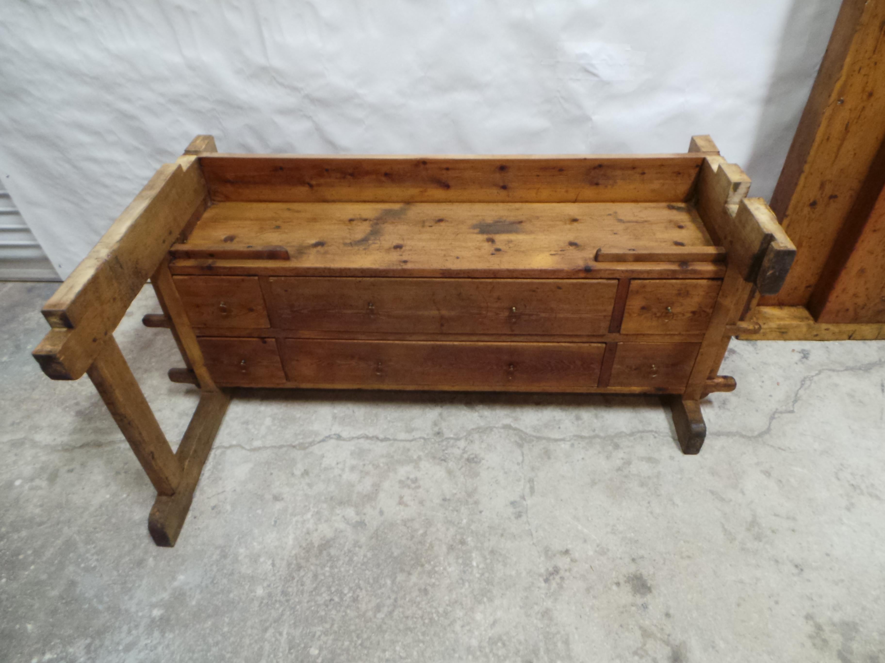 antique carpenters workbench