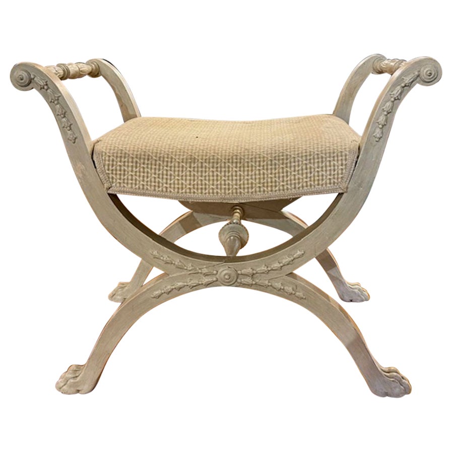 Swedish Carved Bench For Sale