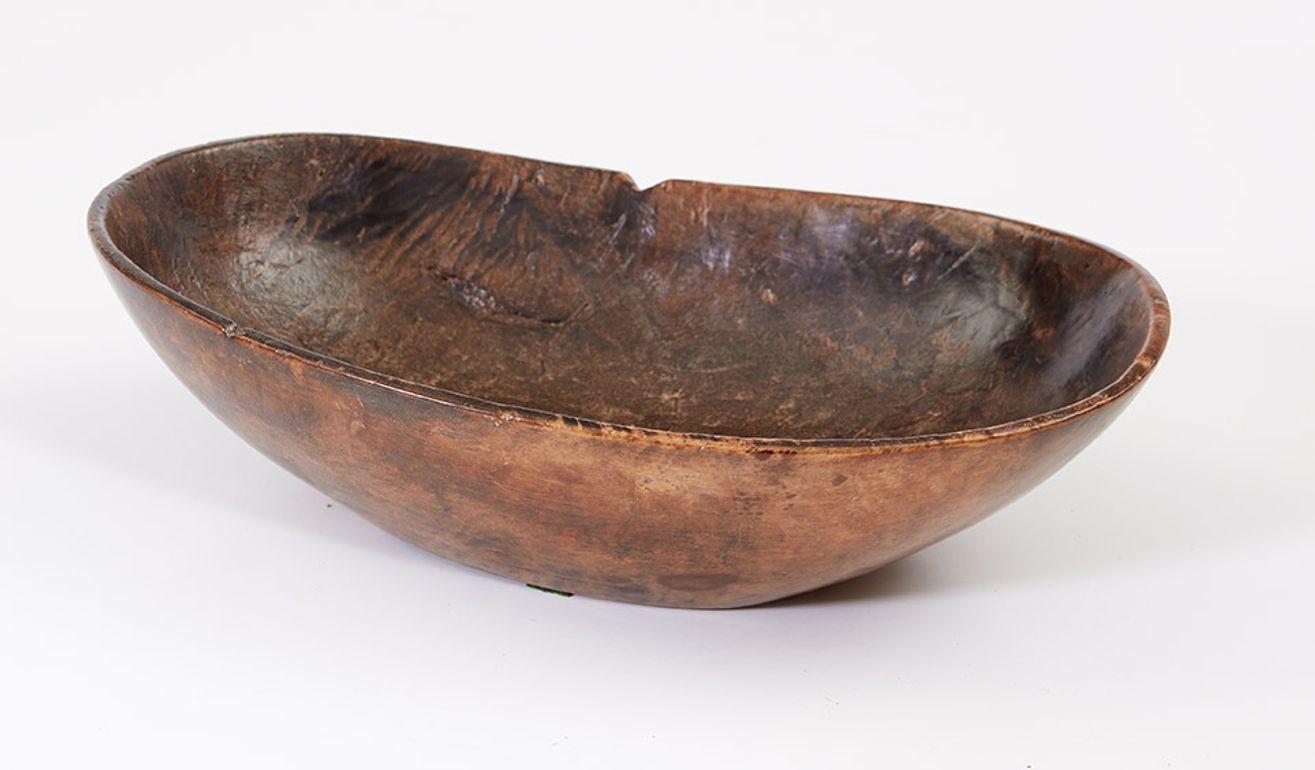 Early 19th Century Swedish Carved Burl Bowl For Sale