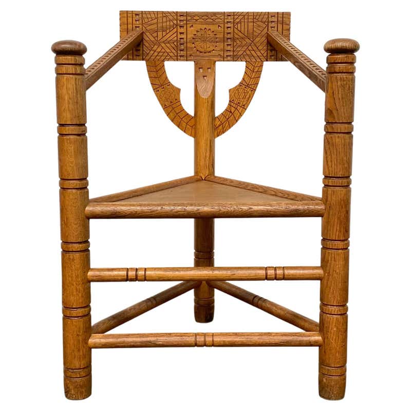 Three Chain Chair Neo-Gothic 3-Legged Chair at 1stDibs