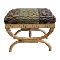 Swedish Carved Oak Stool, Late 19th Century
