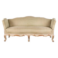 Swedish Carved Painted and Gilt Louis XV Style Sofa