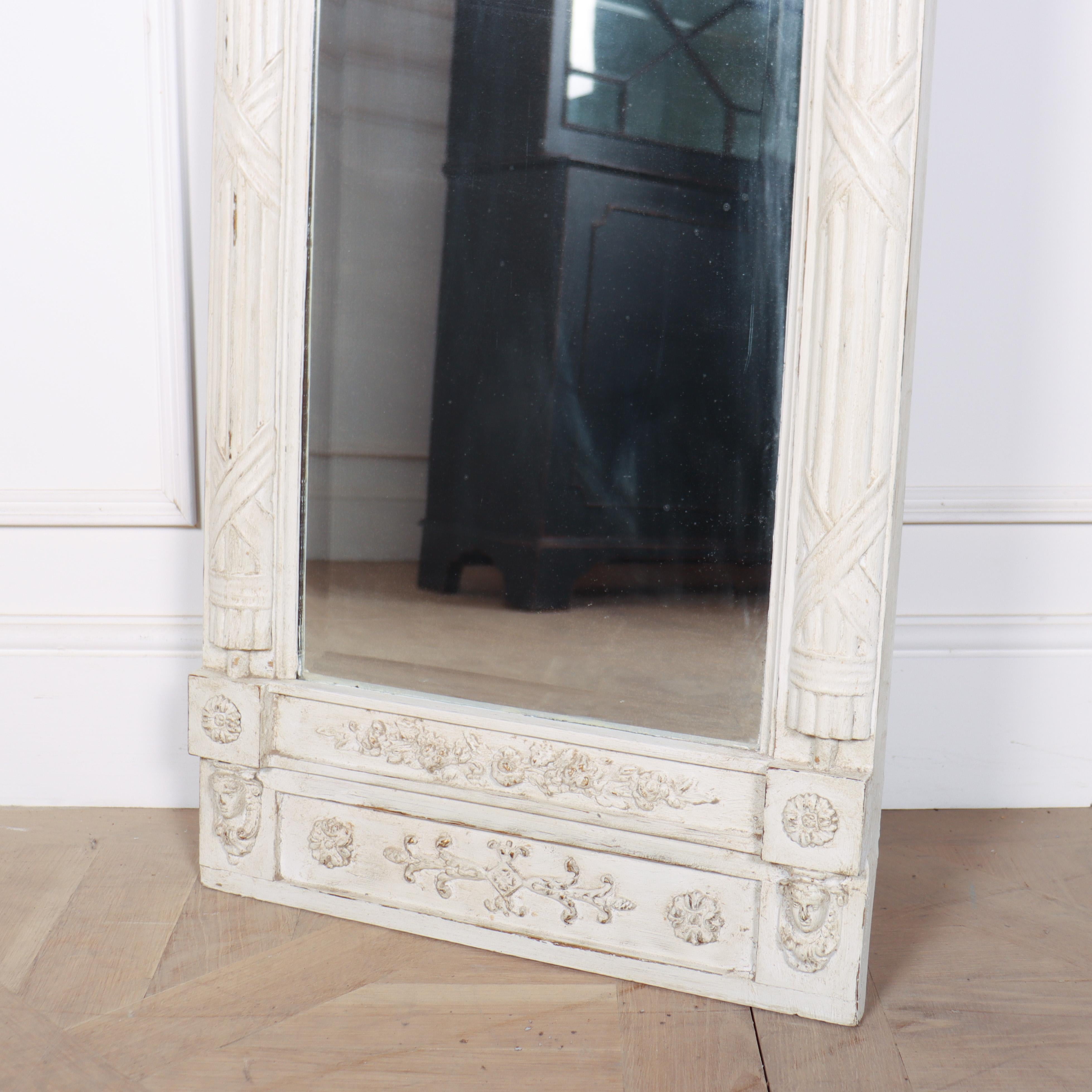 19th C Swedish carved and painted pine pier mirror with original mirror plate. 1890.

Reference: 7943

Dimensions
28 inches (71 cms) Wide
5 inches (13 cms) Deep
54.5 inches (138 cms) High