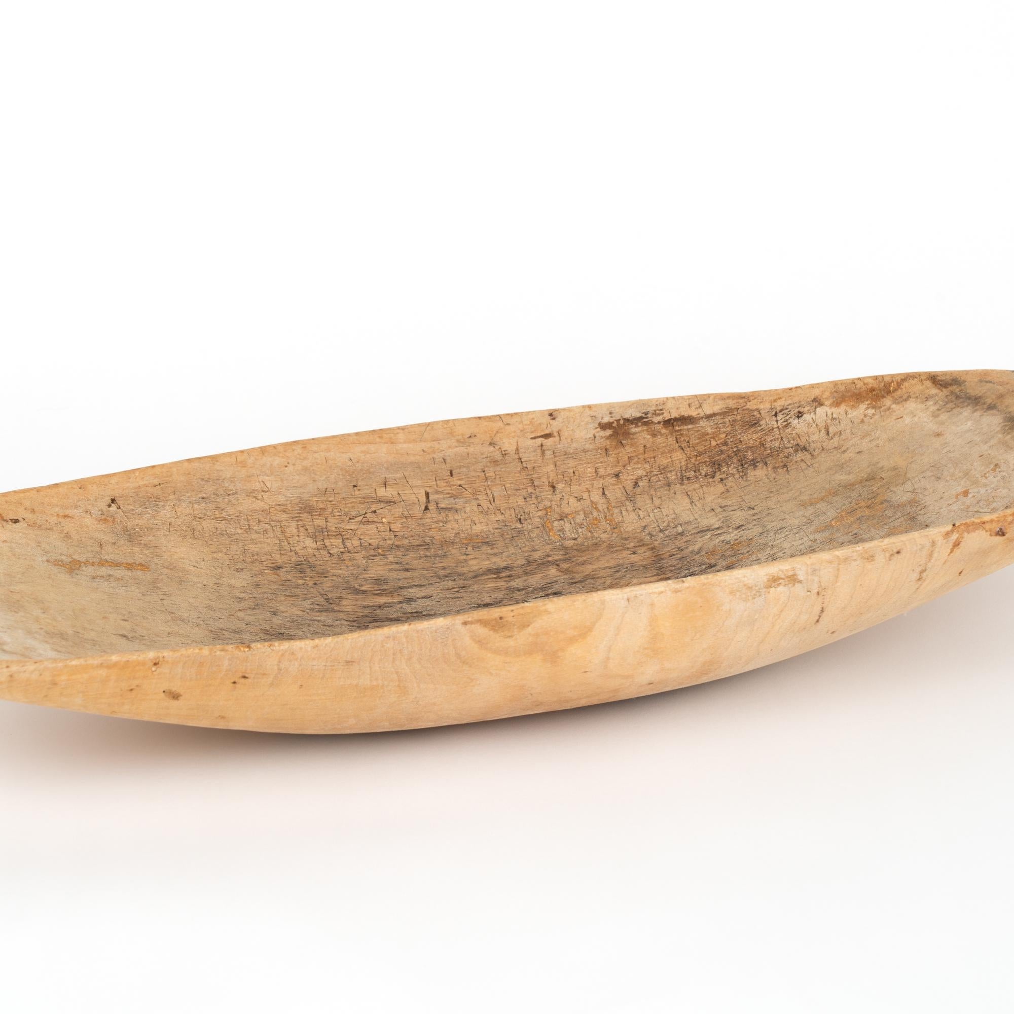 19th Century Swedish Carved Wooden Bowl, circa 1880 For Sale