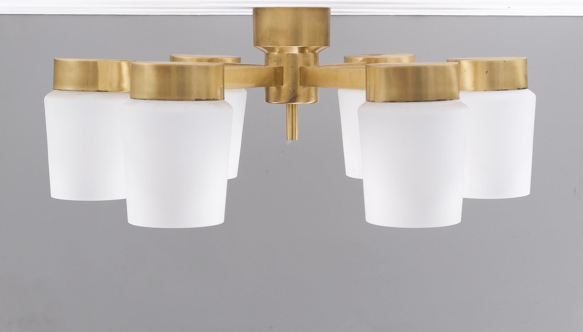 Scandinavian Modern Set of 2 Swedish Ceiling Lamps by Fagerhults, 1960s For Sale