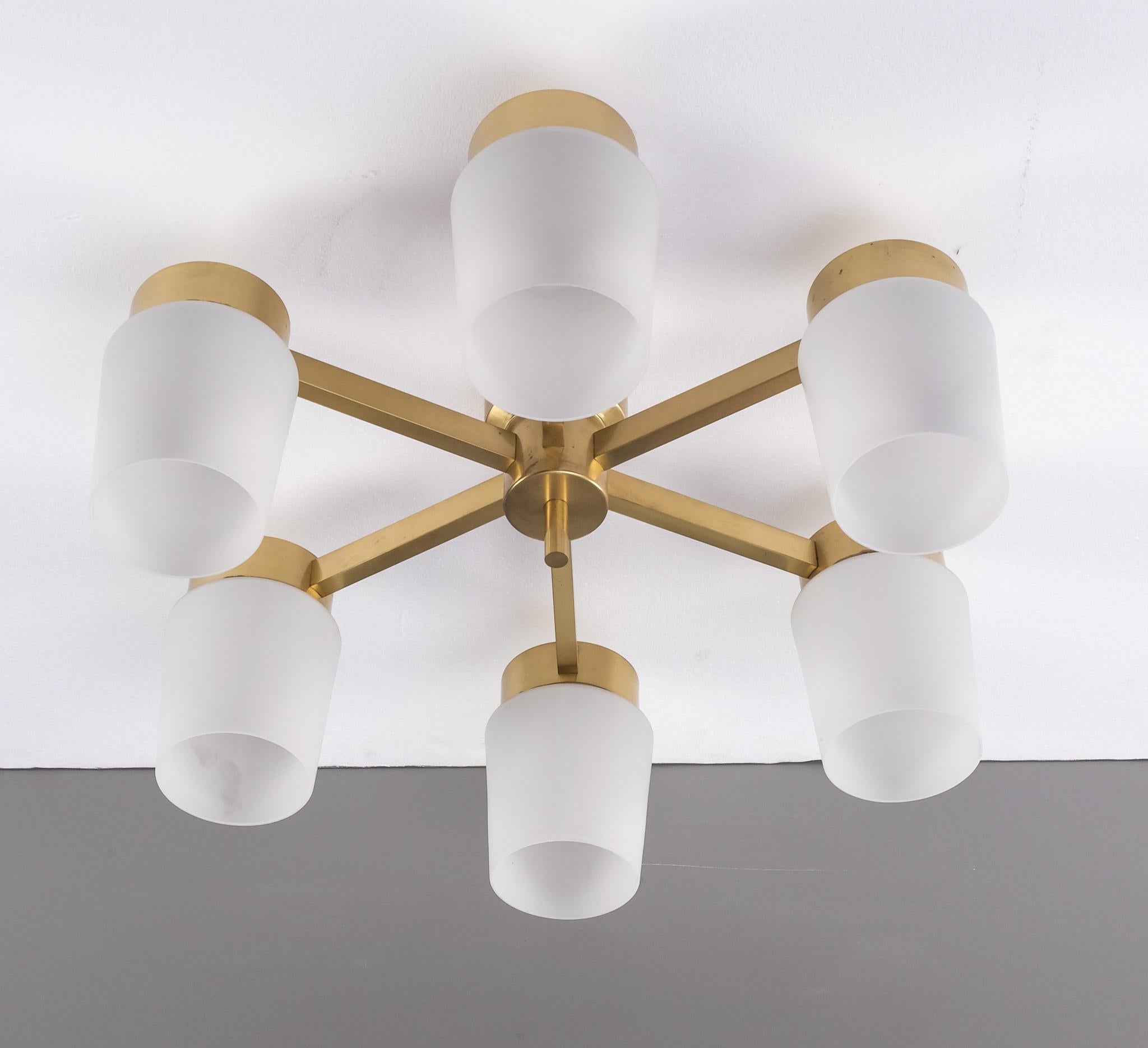 Mid-20th Century Set of 2 Swedish Ceiling Lamps by Fagerhults, 1960s For Sale