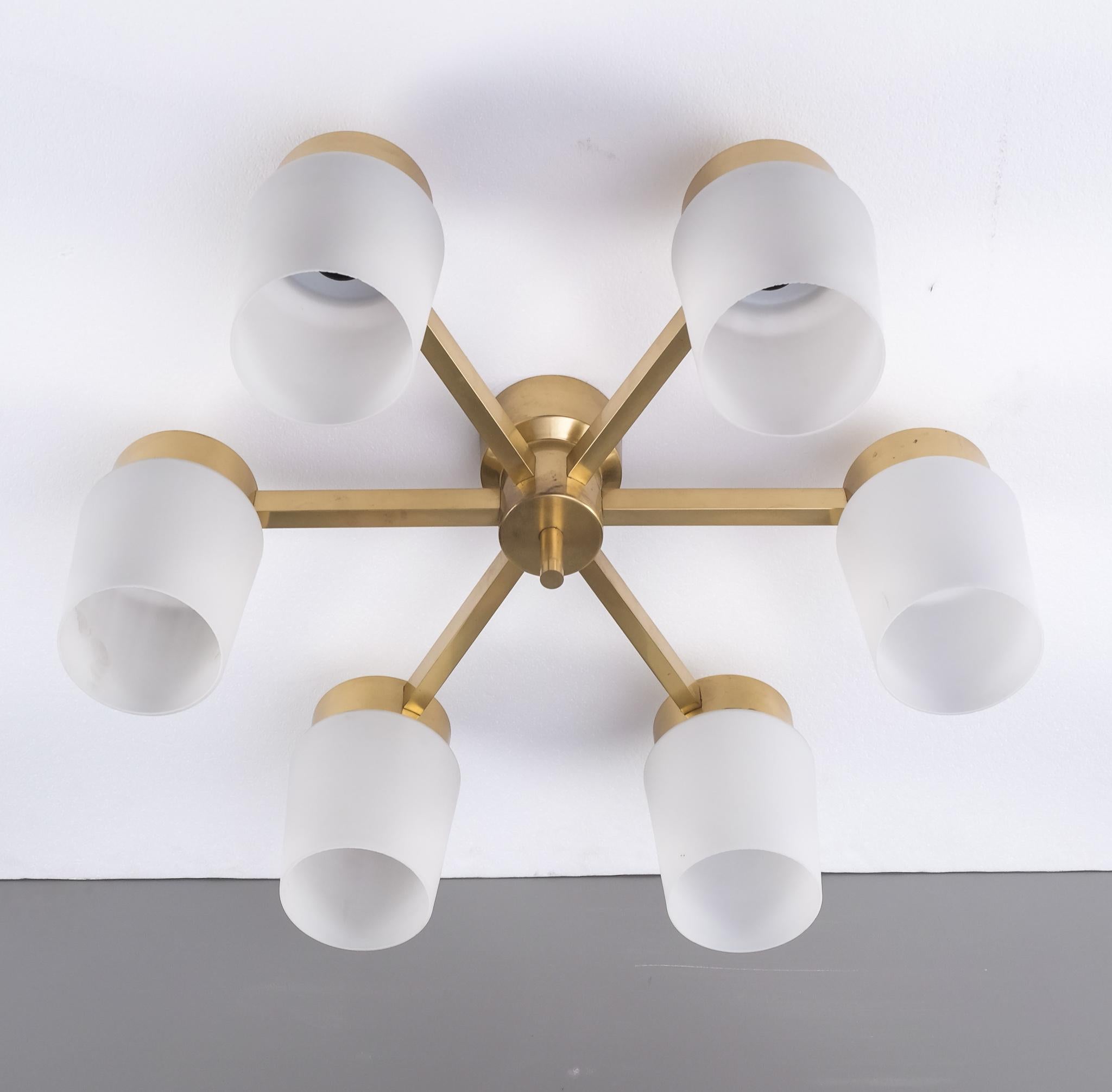 Set of 2 Swedish Ceiling Lamps by Fagerhults, 1960s For Sale 1