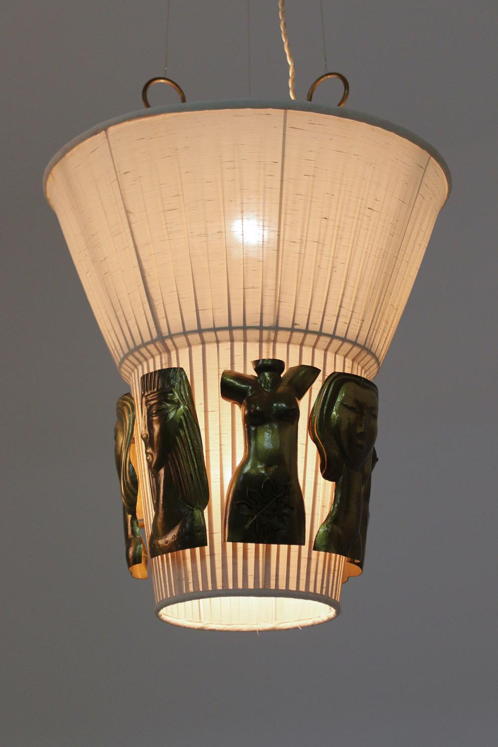 20th Century Swedish Ceiling Lamp by Hans Bergström for Ateljé Lyktan, 1940s