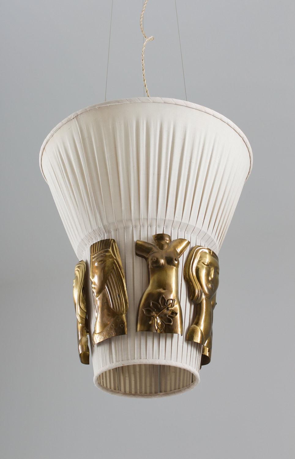 Swedish Ceiling Lamp by Hans Bergström for Ateljé Lyktan, 1940s 1